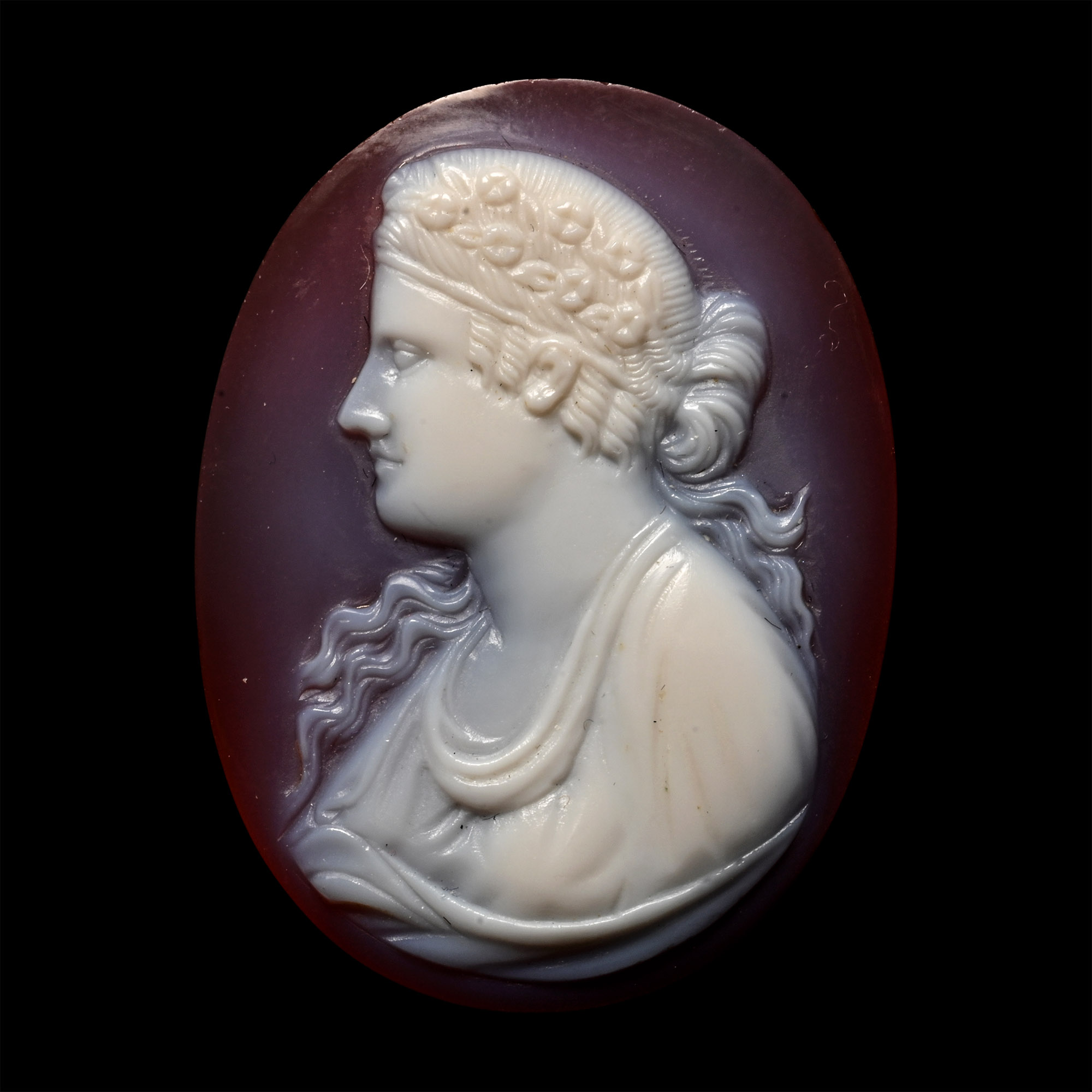 Post Medieval Cameo of a Female Portrait