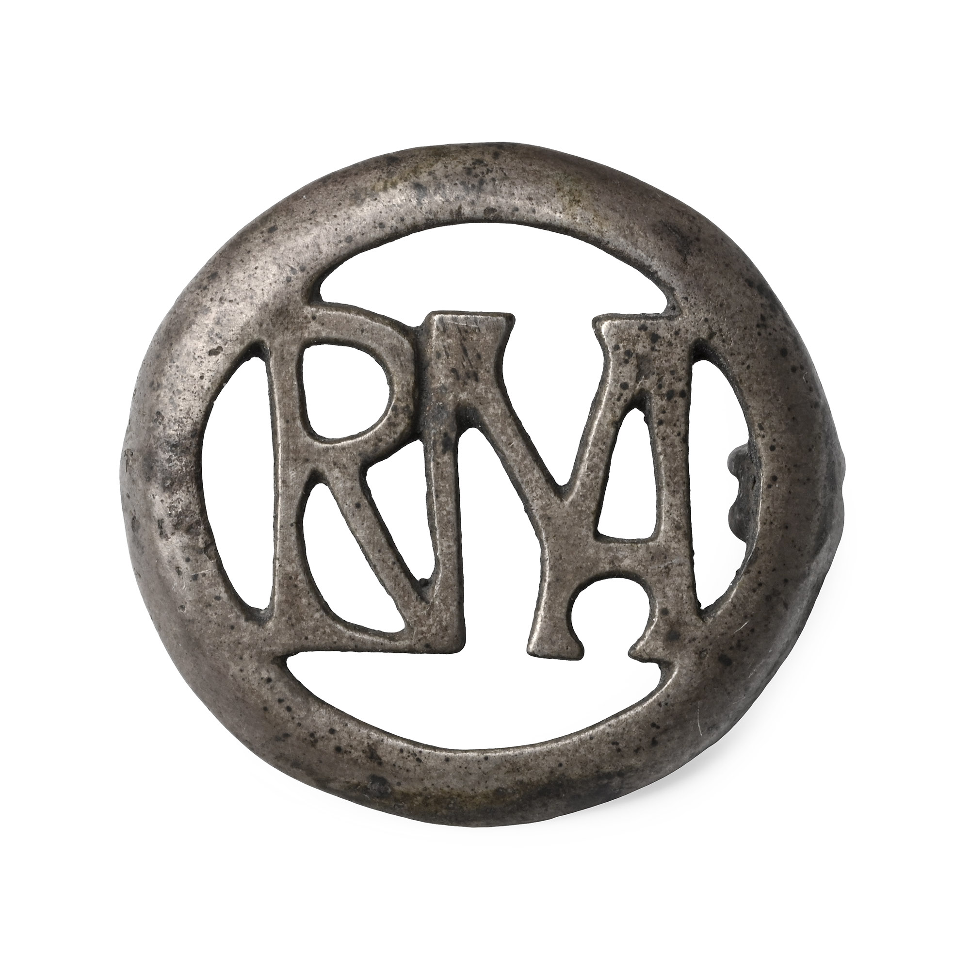 Roman Silver 'ROMA' Plate Brooch