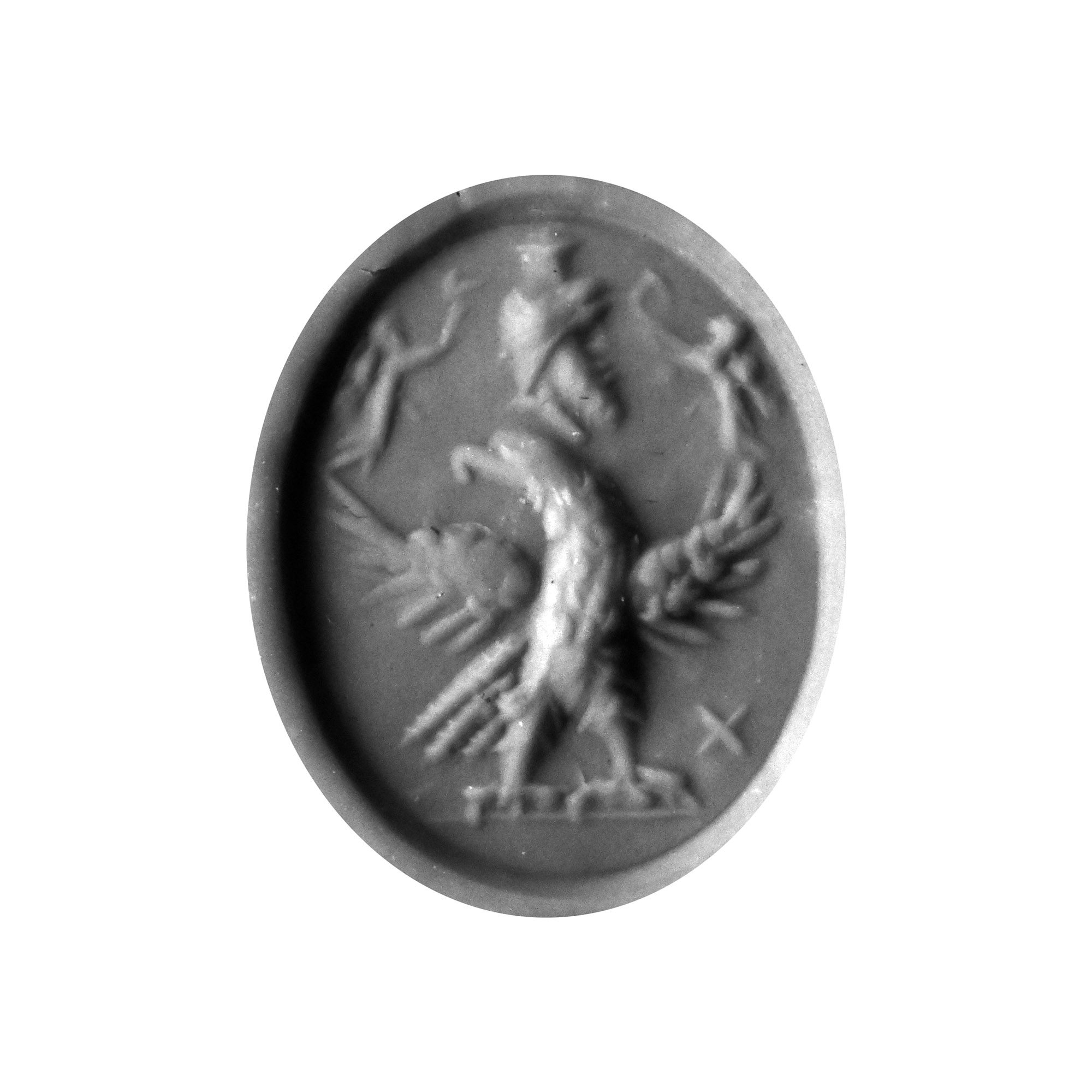 Roman Red Jasper Gemstone with Zeus Serapis Allegory