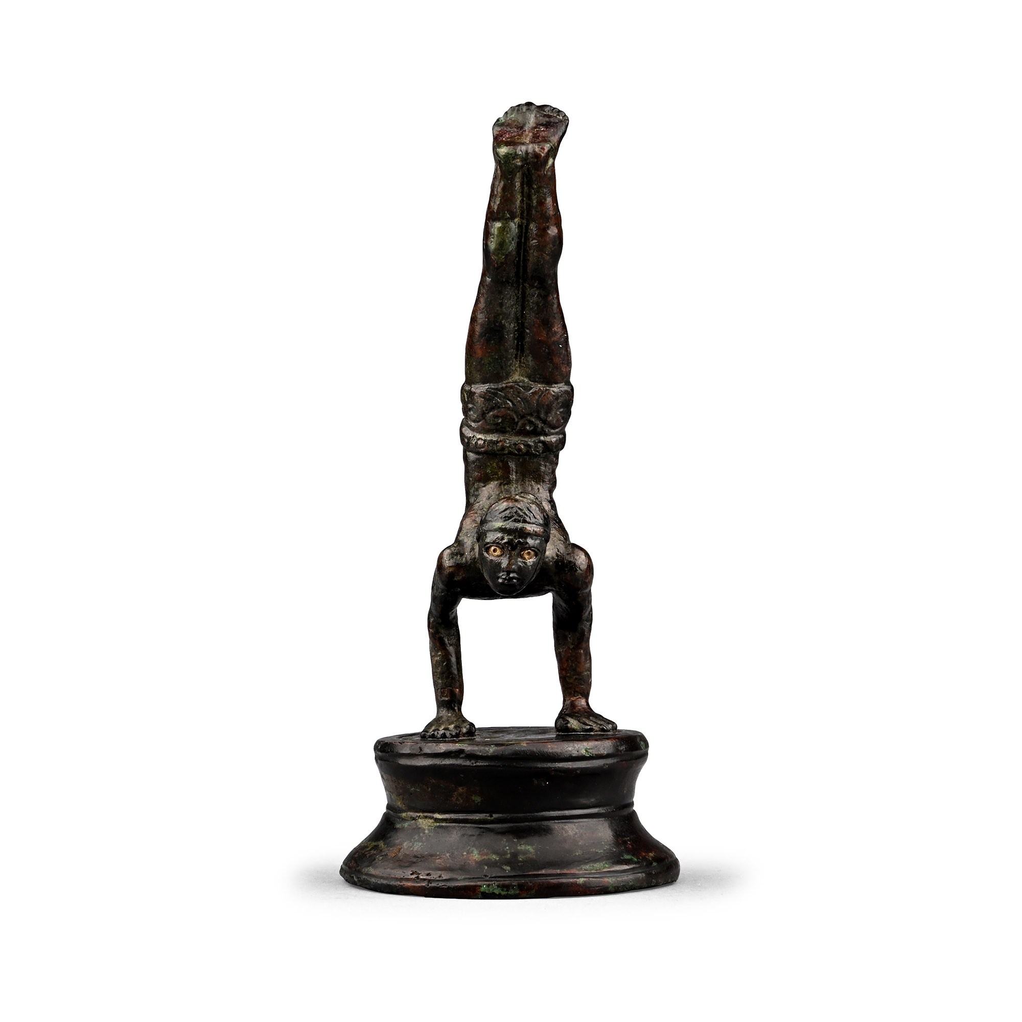 Roman Bronze Hand-Standing Acrobat
