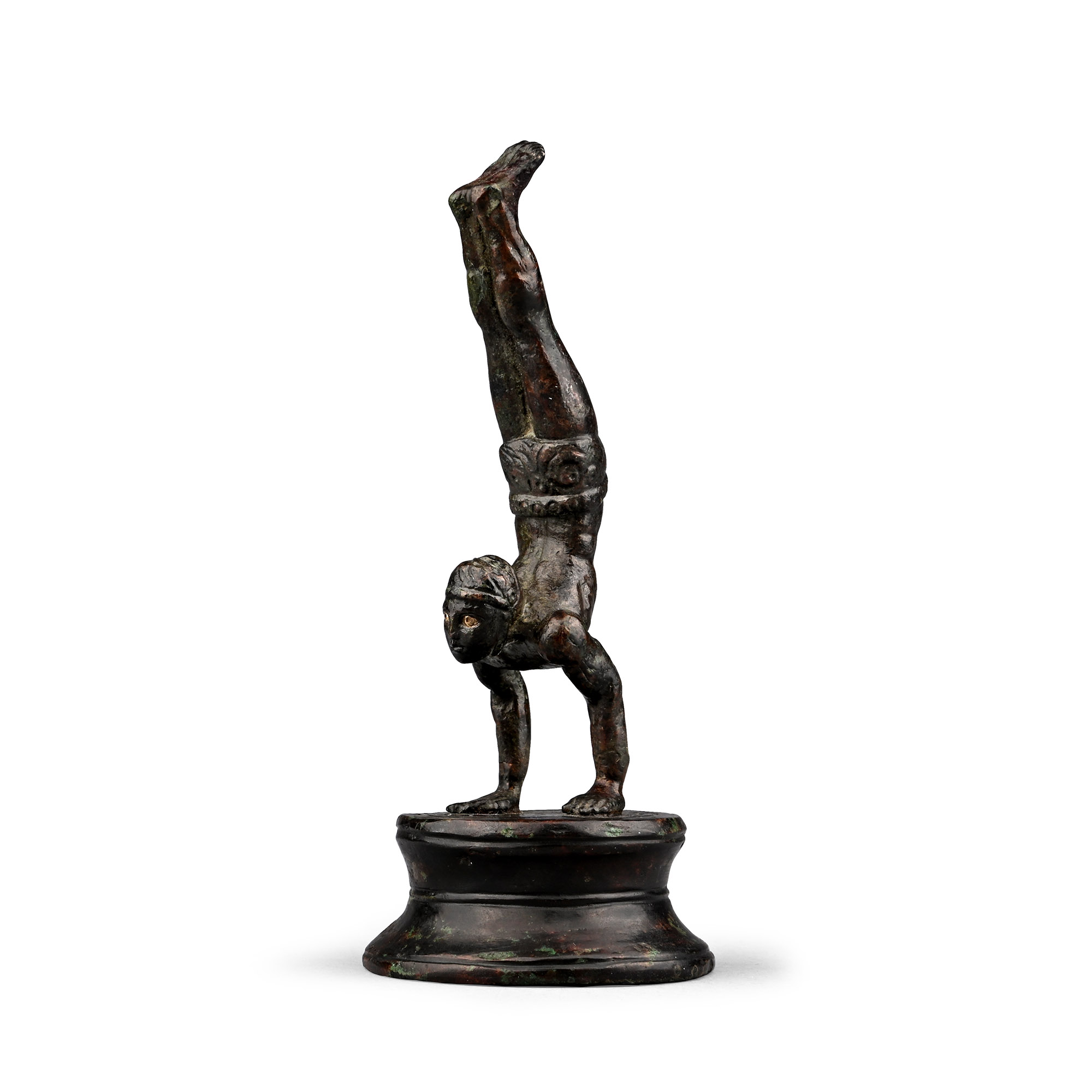 Roman Bronze Hand-Standing Acrobat