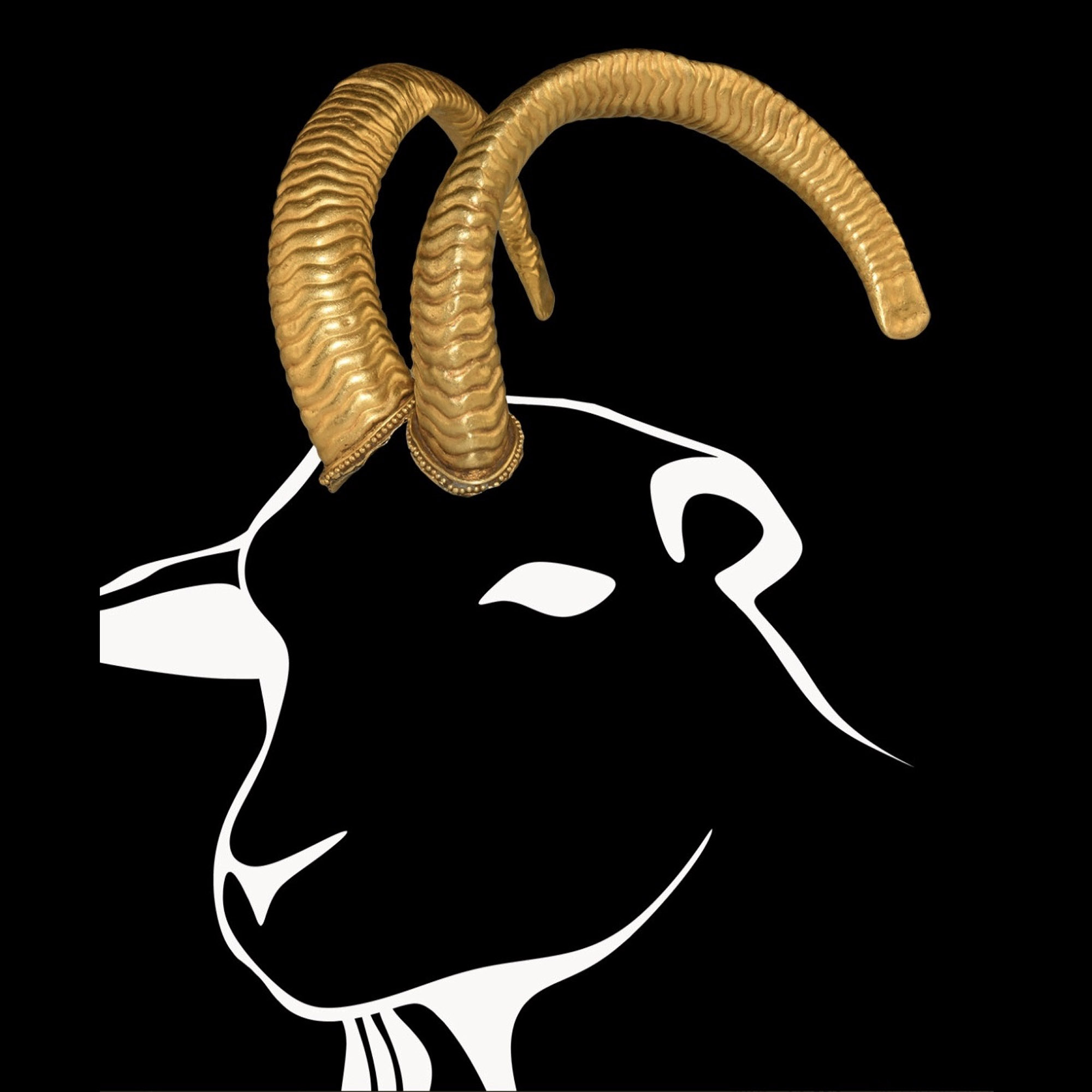 Greek Gold 'Golden Fleece' Ram-Horn Pair