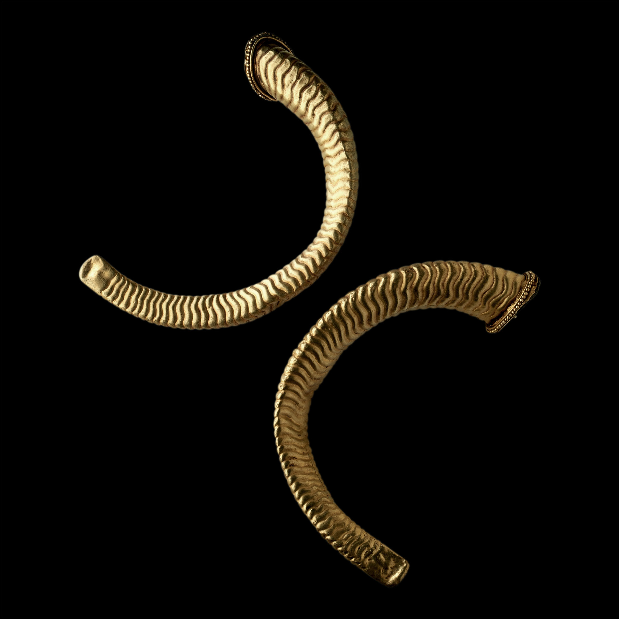 Greek Gold 'Golden Fleece' Ram-Horn Pair