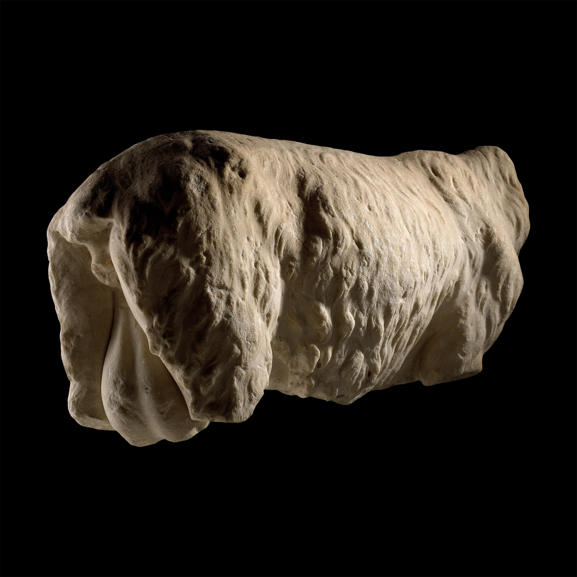 Life-Size Roman Marble Torso of a Ram