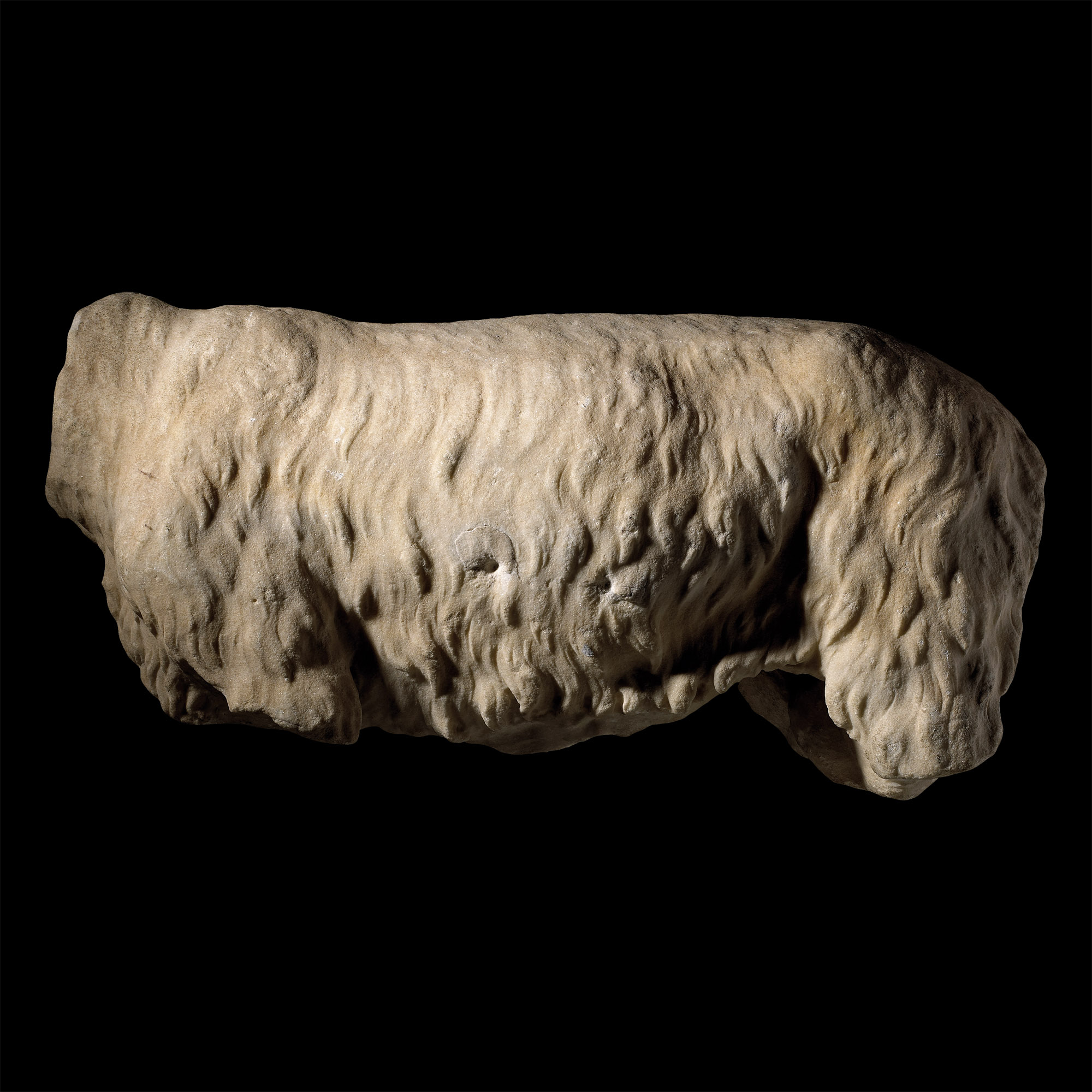 Life-Size Roman Marble Torso of a Ram