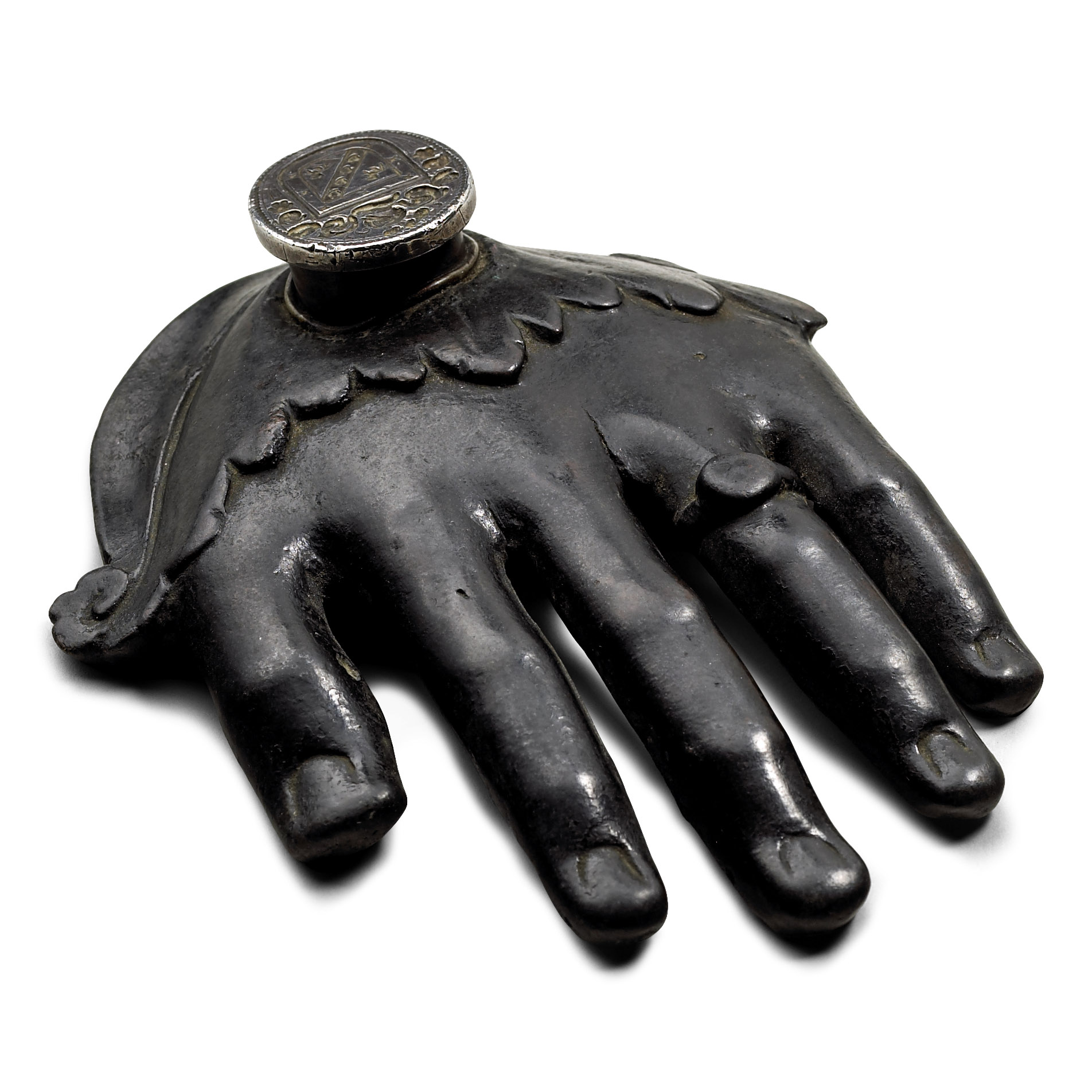 Italian Bronze Hand-Shaped Desk Seal