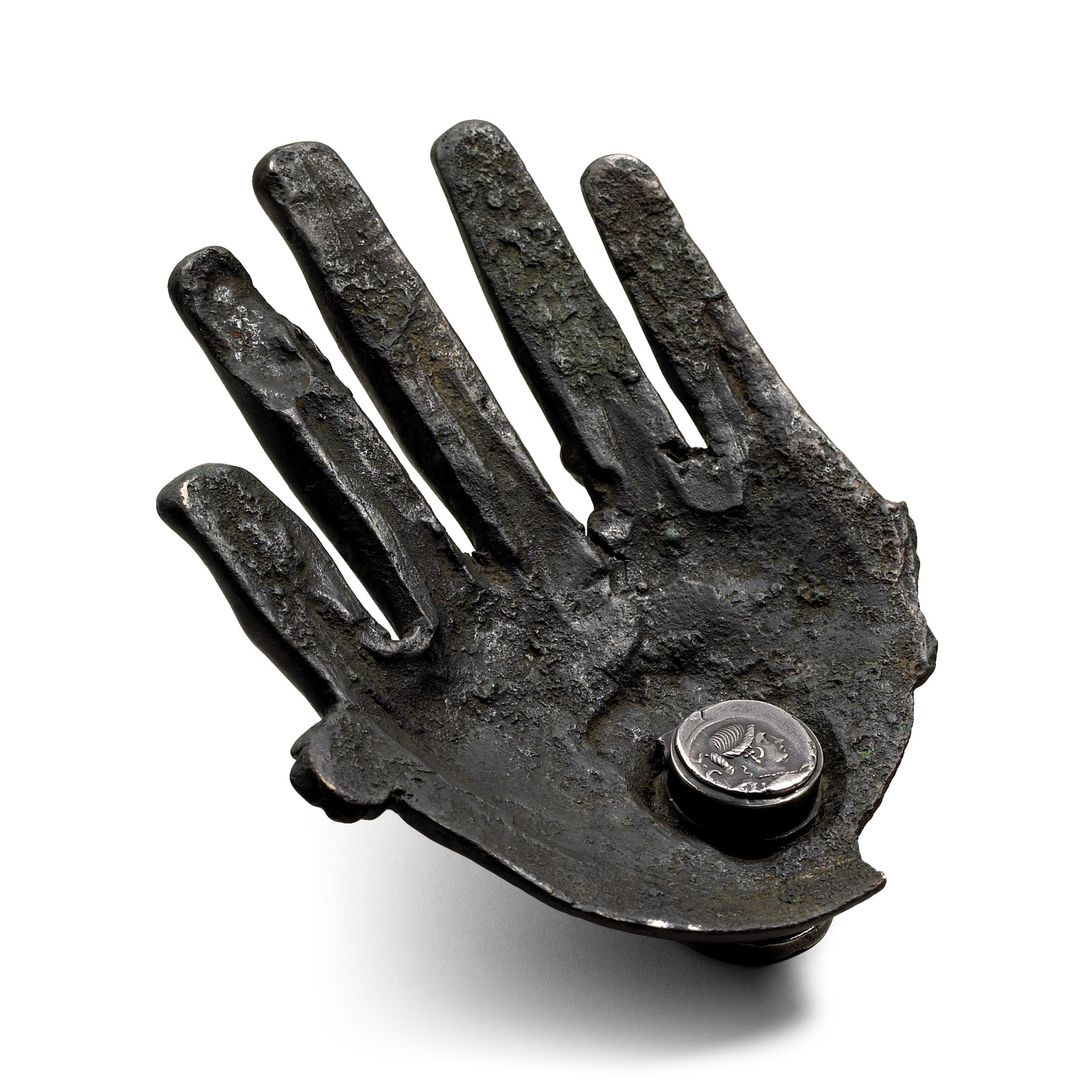 Italian Bronze Hand-Shaped Desk Seal