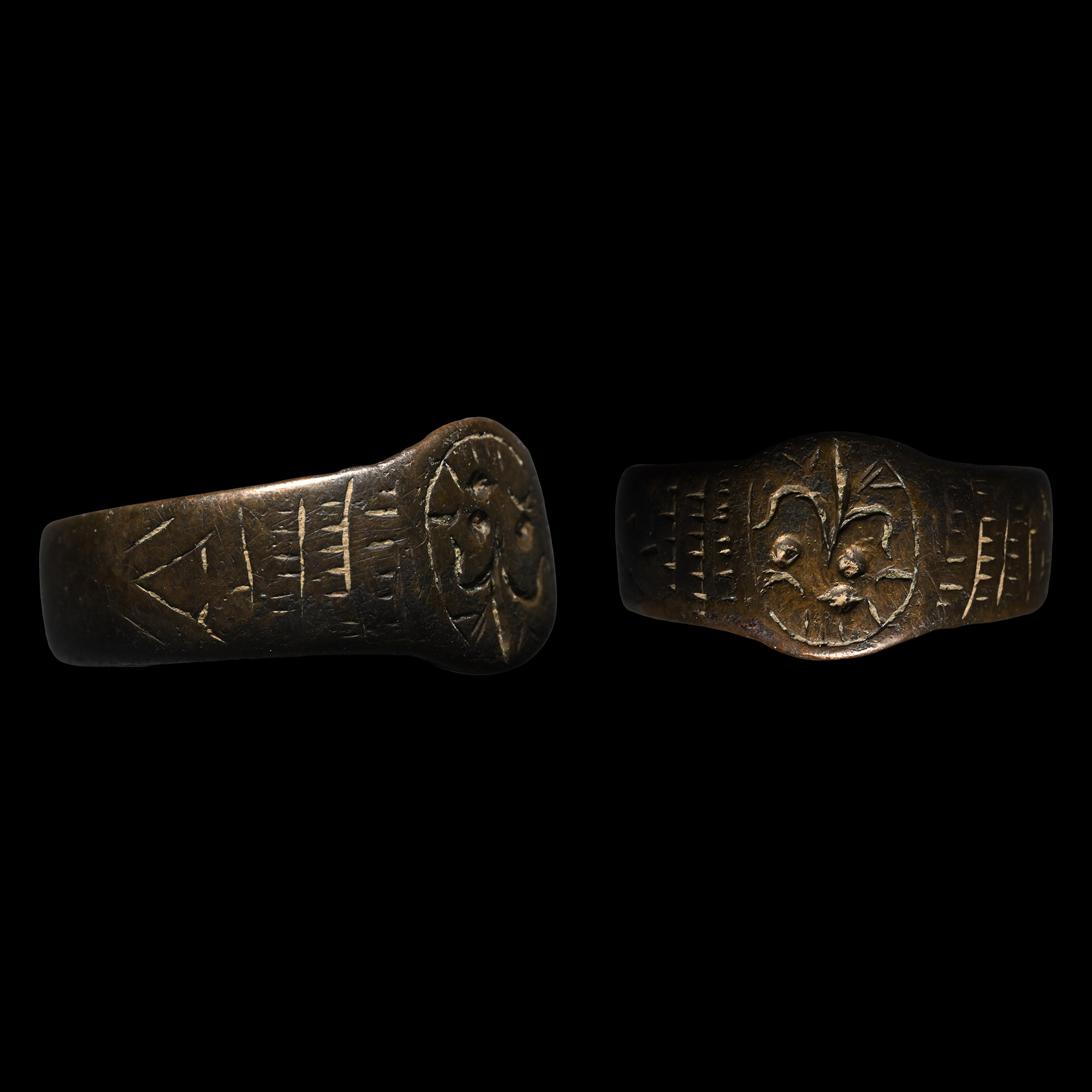 Medieval Bronze Ring with Fleur