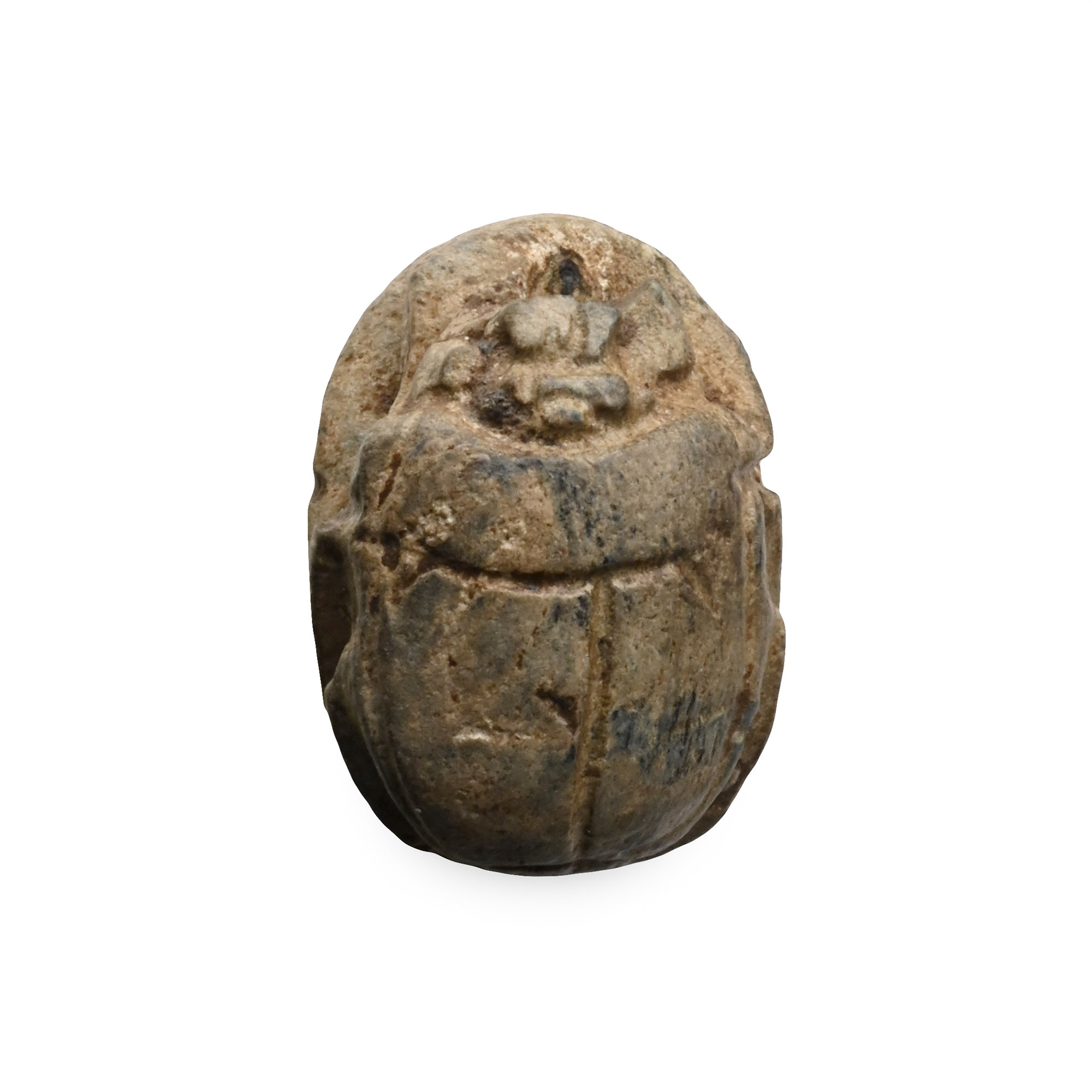 Egyptian Steatite Scarab with Lion and Stag