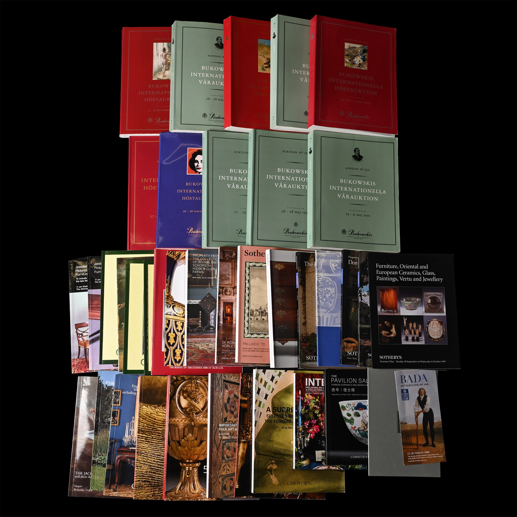 Bukowskis, Christie's, Sotheby's and Other English, European and American Antique Art Auction Catalogues - 38 Titles