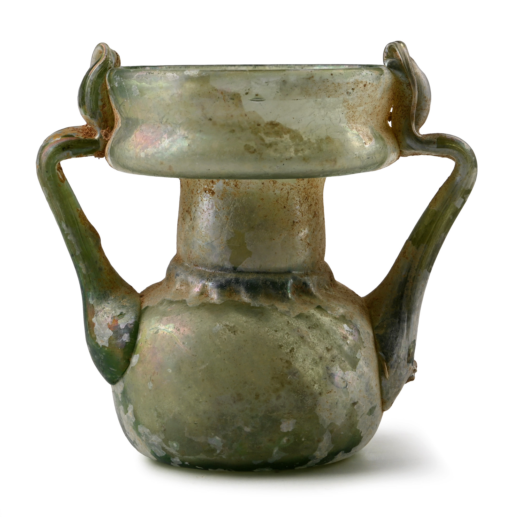 Roman Glass Handled Jar