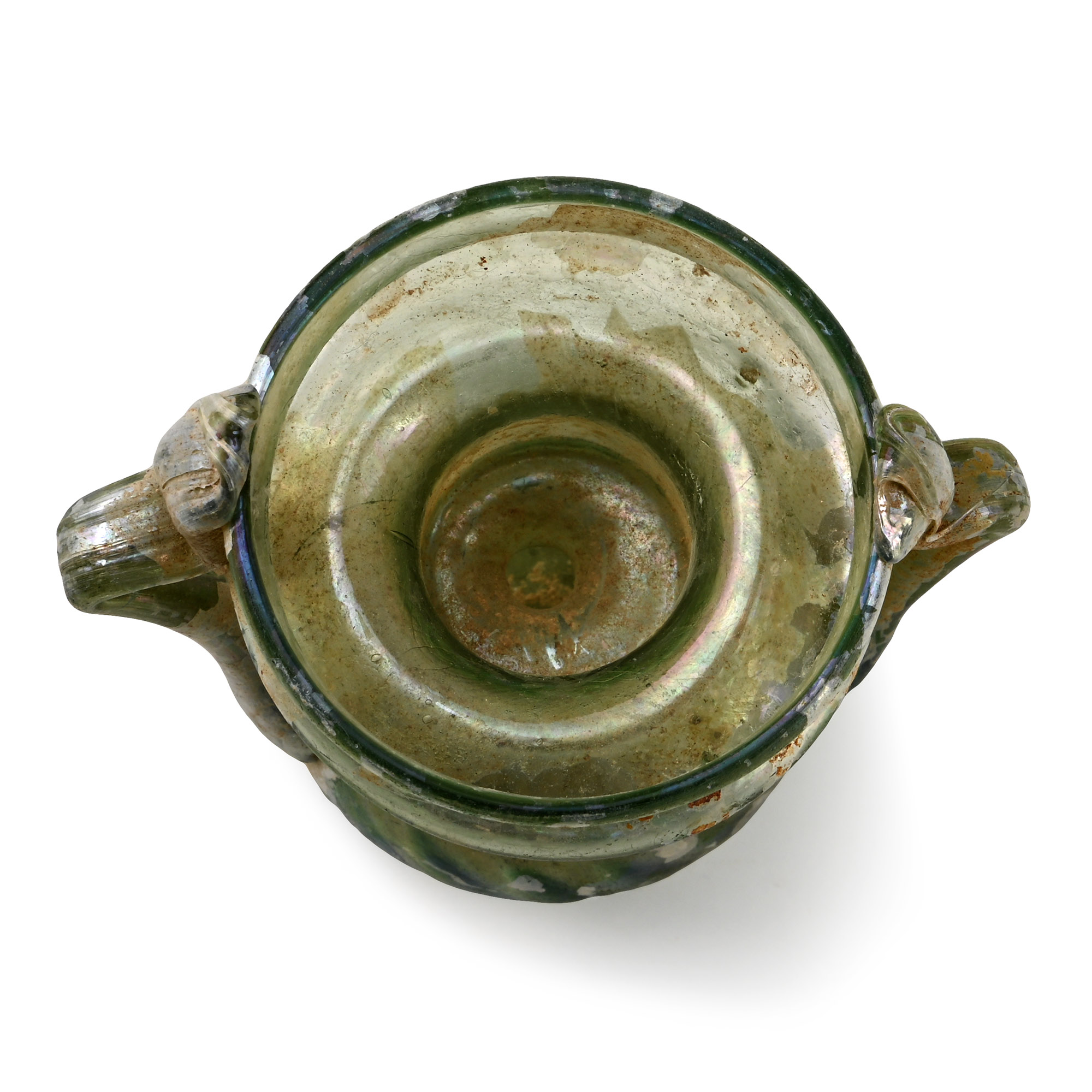 Roman Glass Handled Jar