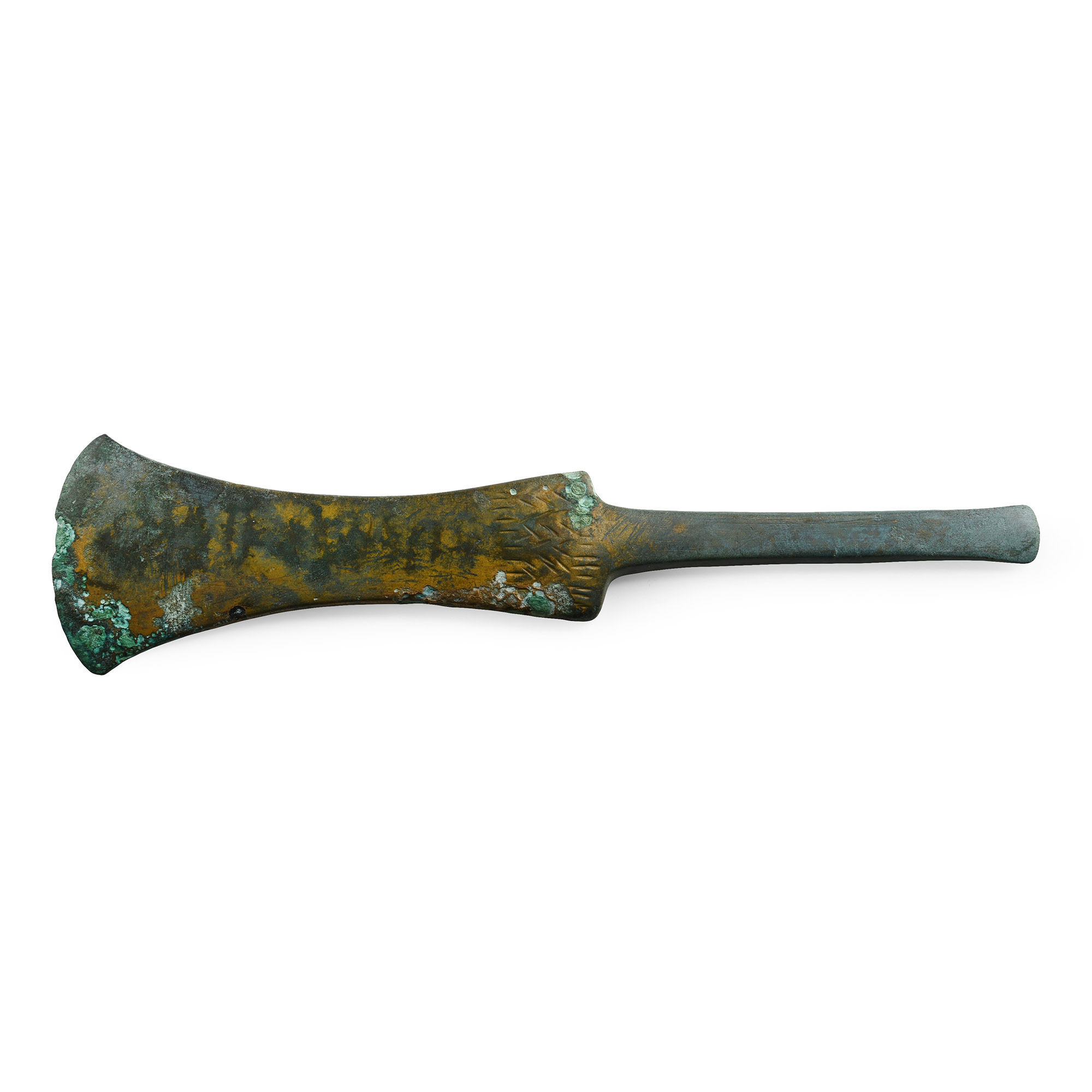 Bronze Age Tanged Copper Flat Axehead