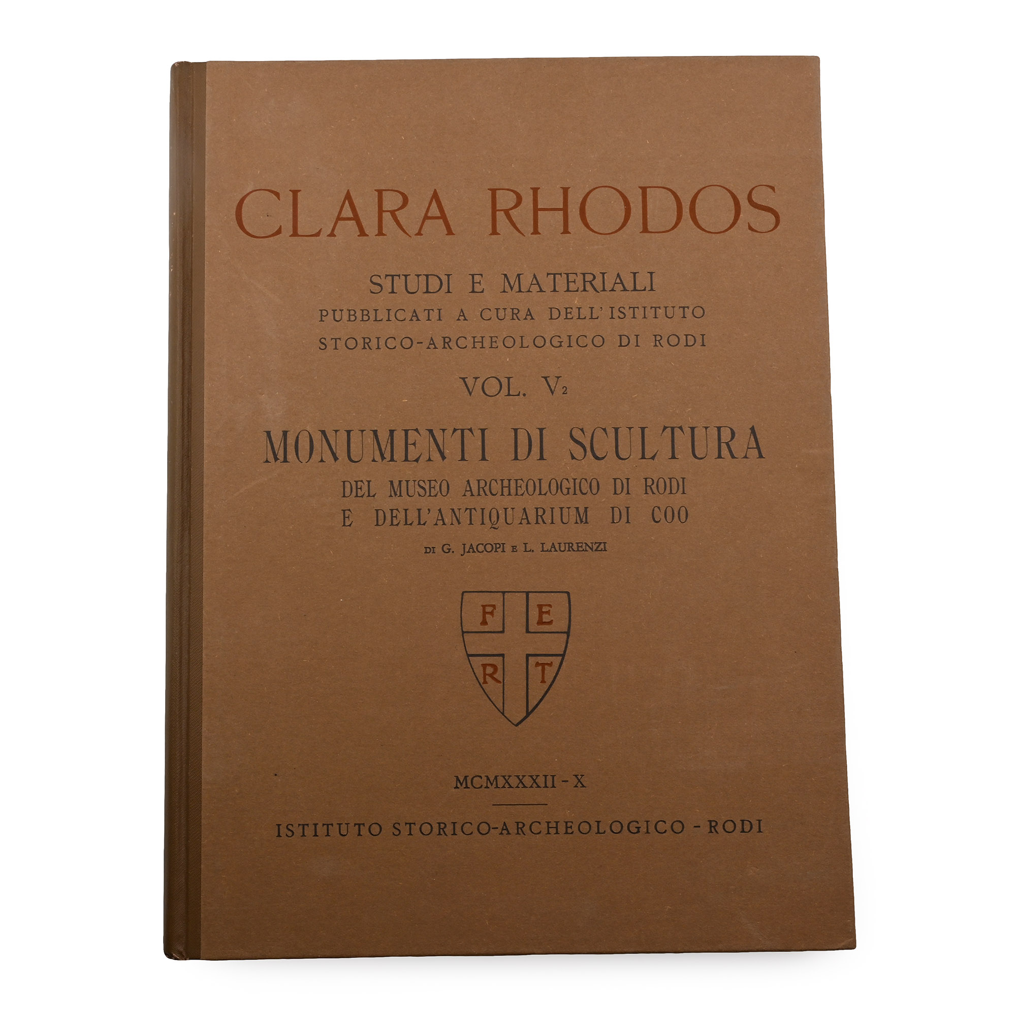 Monumenti Di Scultura Clara Rhodos no.356/500 Limited Edition - Studi E Materiali Pubblicati A Cura Dell' Istituto Storico - Archeologico Di Rodi Vol. V2
