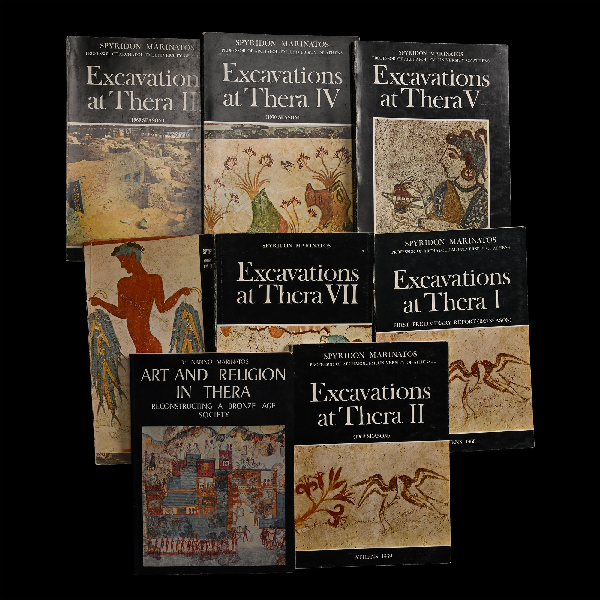 Books on Ancient Greek Antiquities, Ancient Art and Archaeology of Thera - 8 Titles