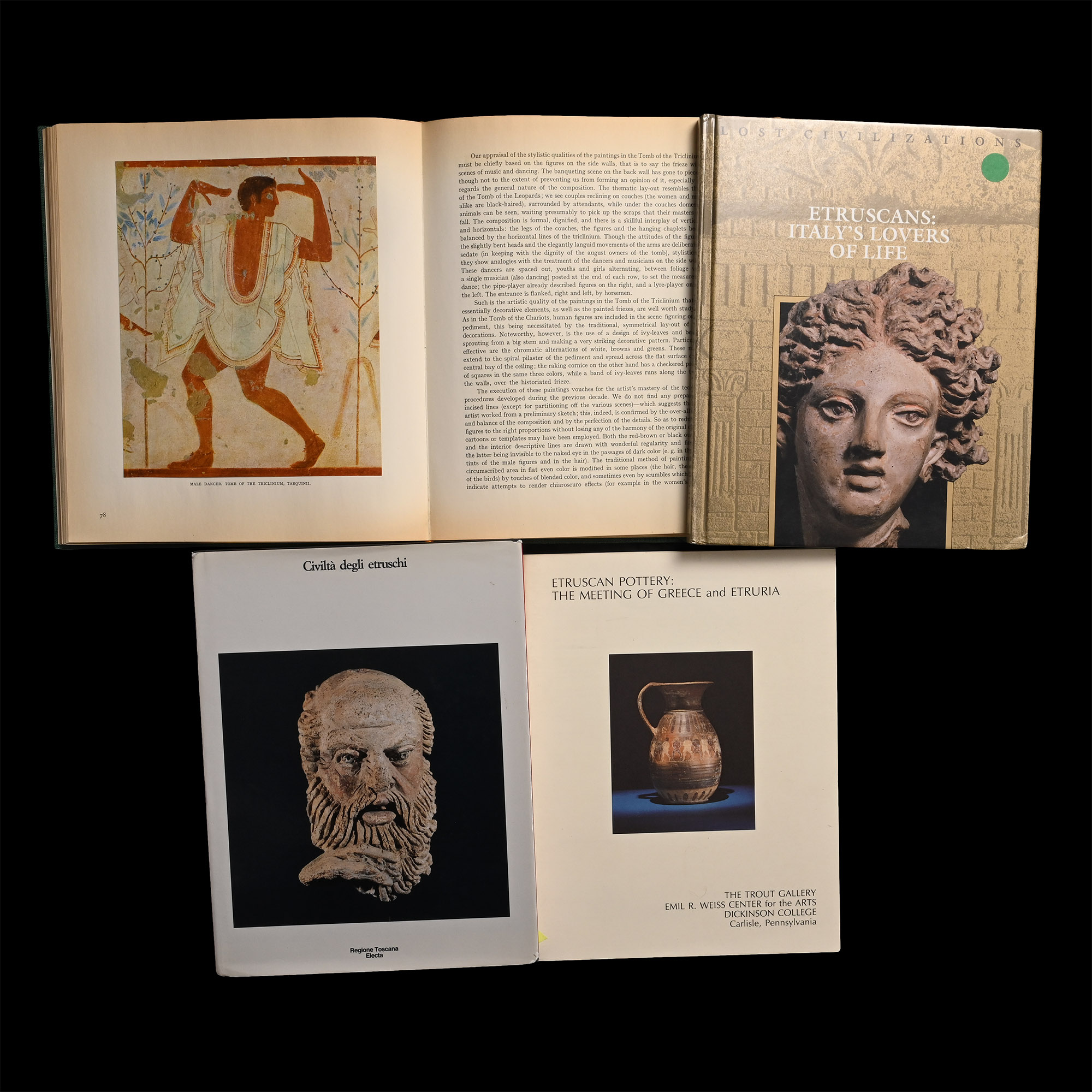Books on Ancient Etruscan Antiquities, Ancient Art and Archaeology - 4 Titles