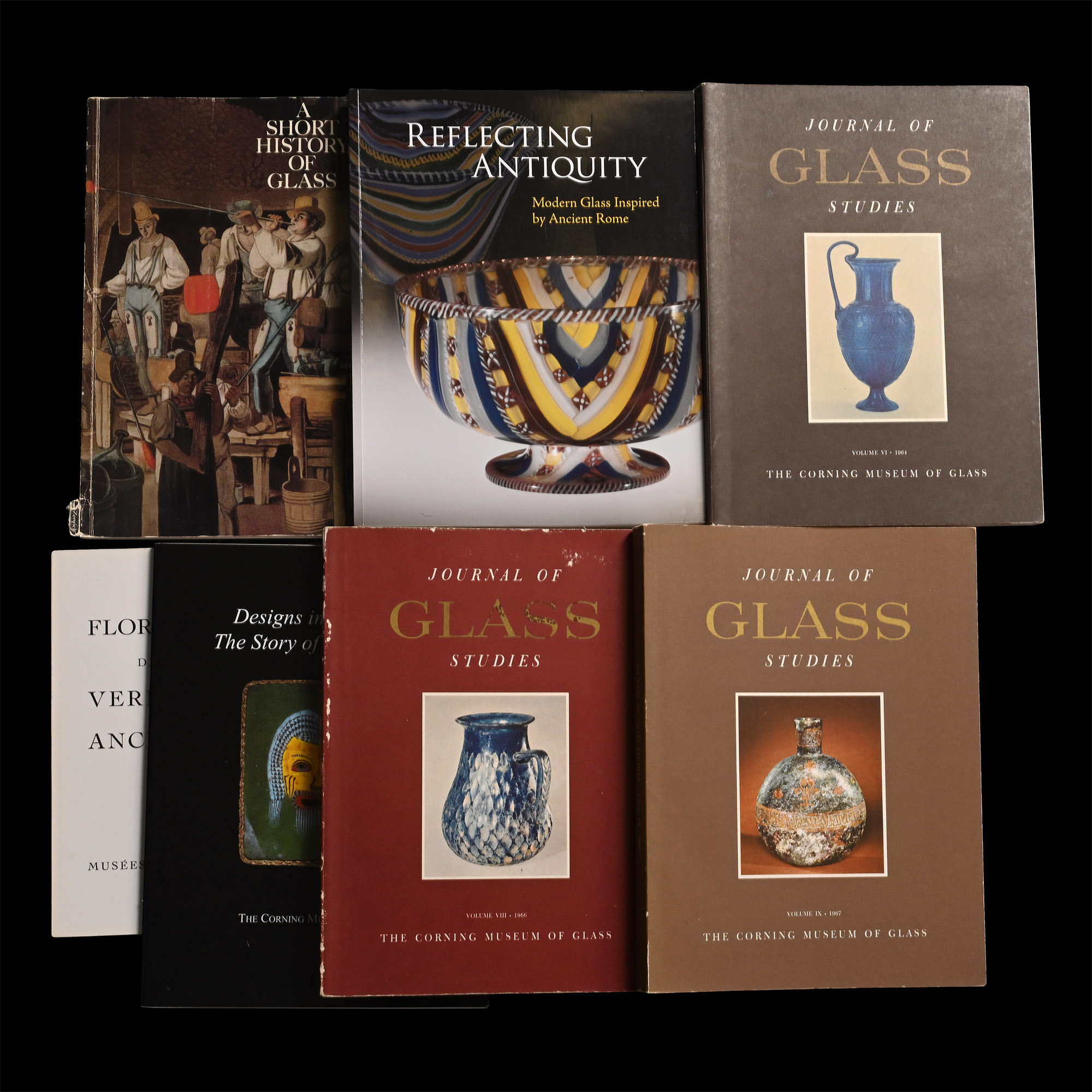 Books on Ancient Roman and Other Glass, Antiquities and Ancient Art - 7 Titles