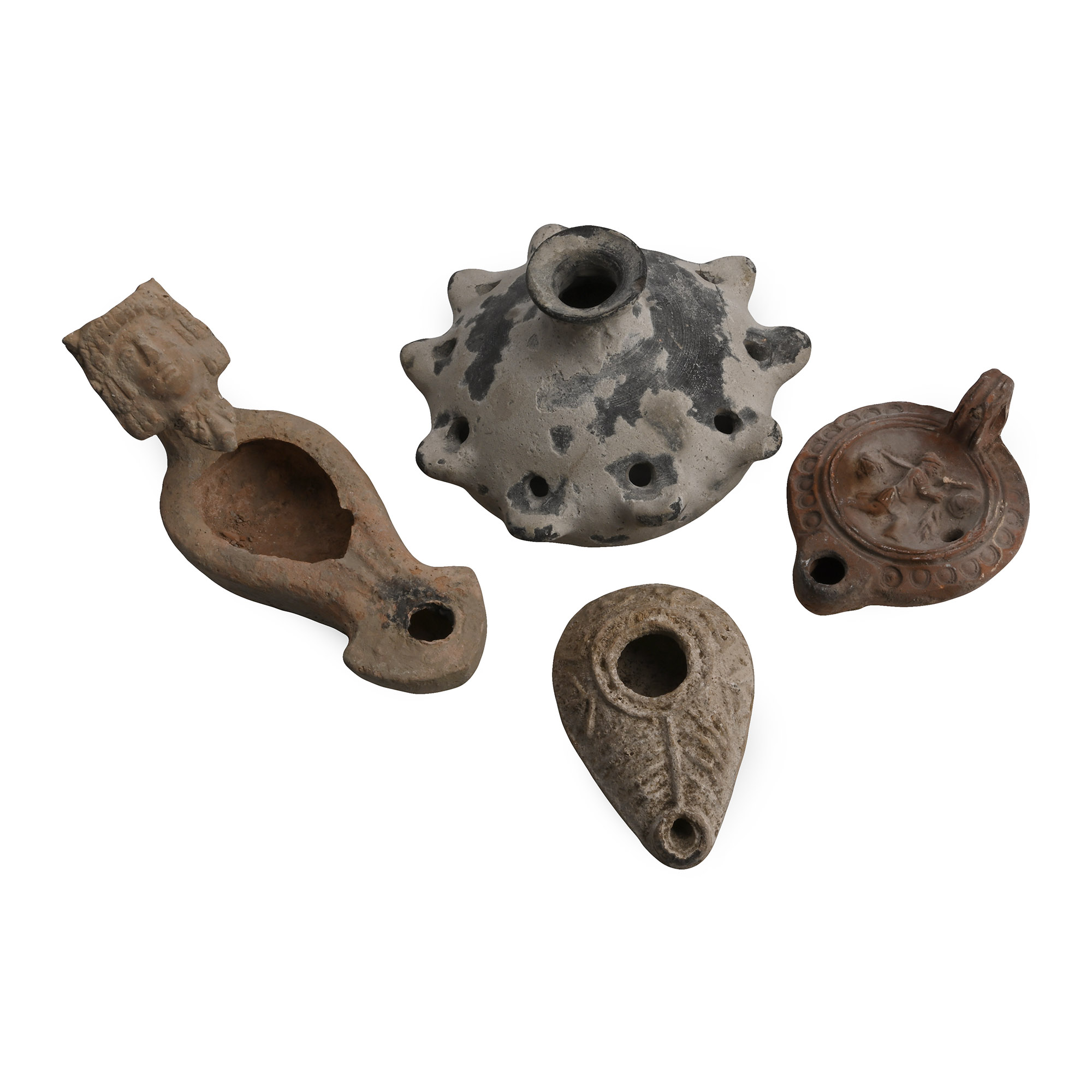 Roman Style and Other Terracotta Lamp Group