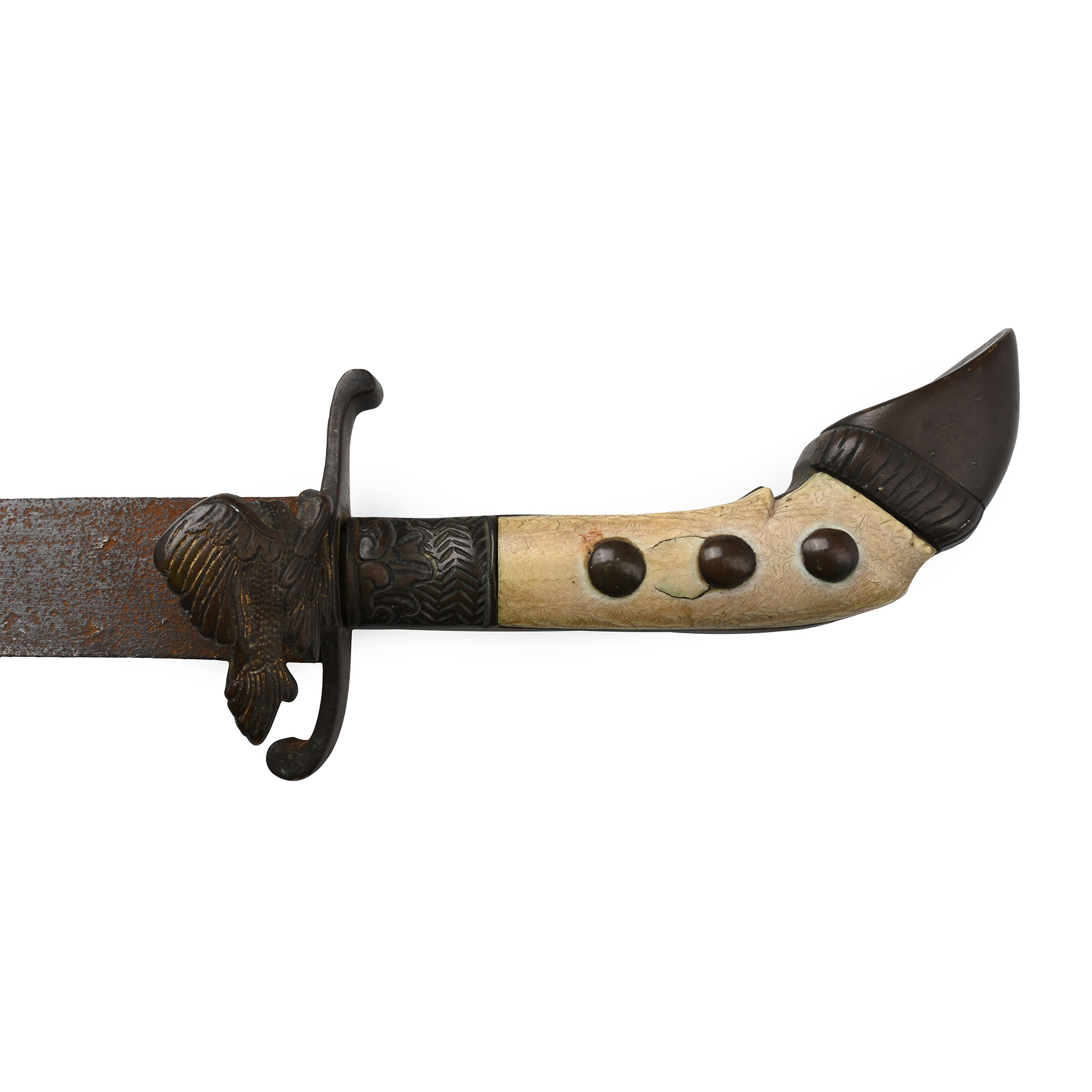Short Sword with Bronze and Bone Hilt