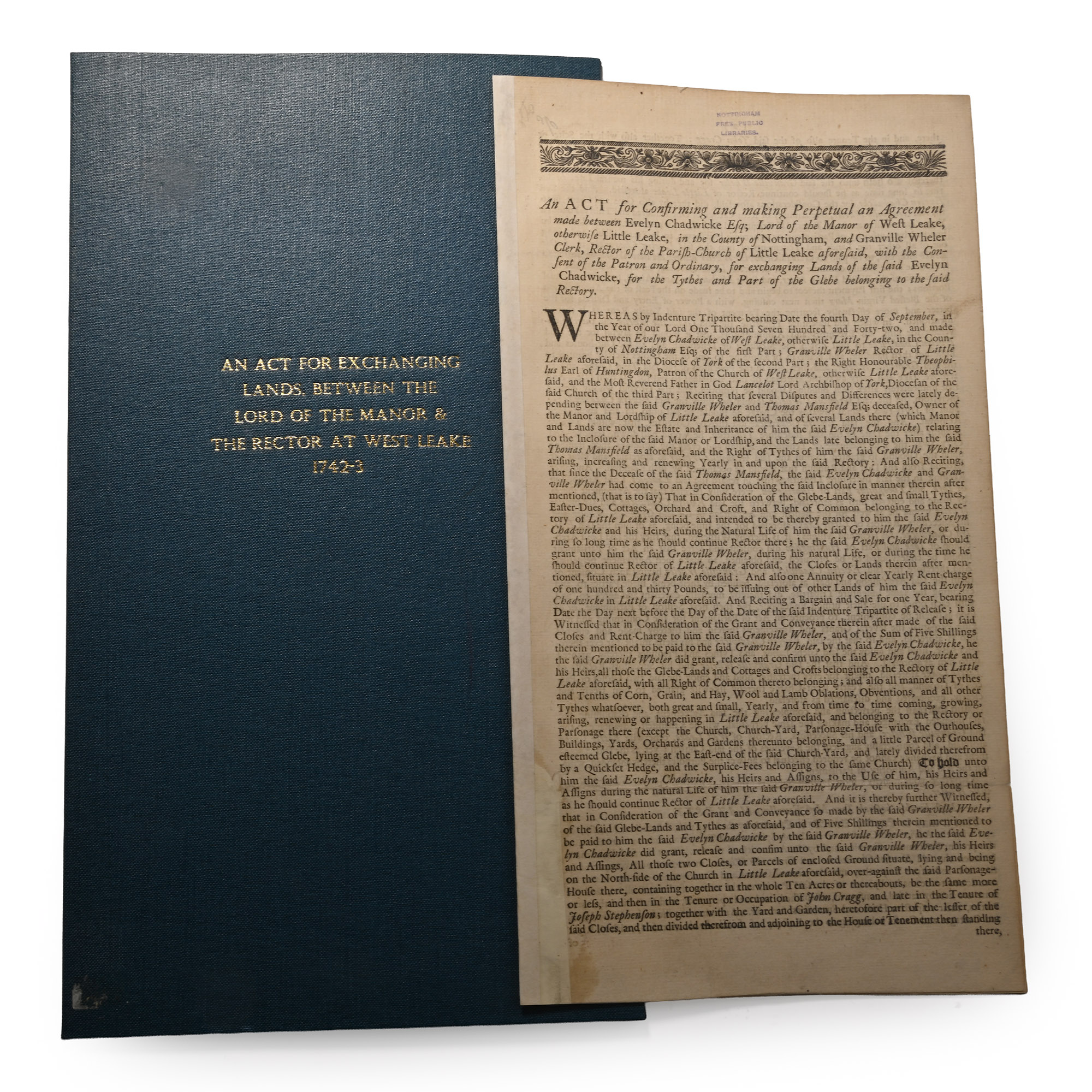 Original King George II Printed Act