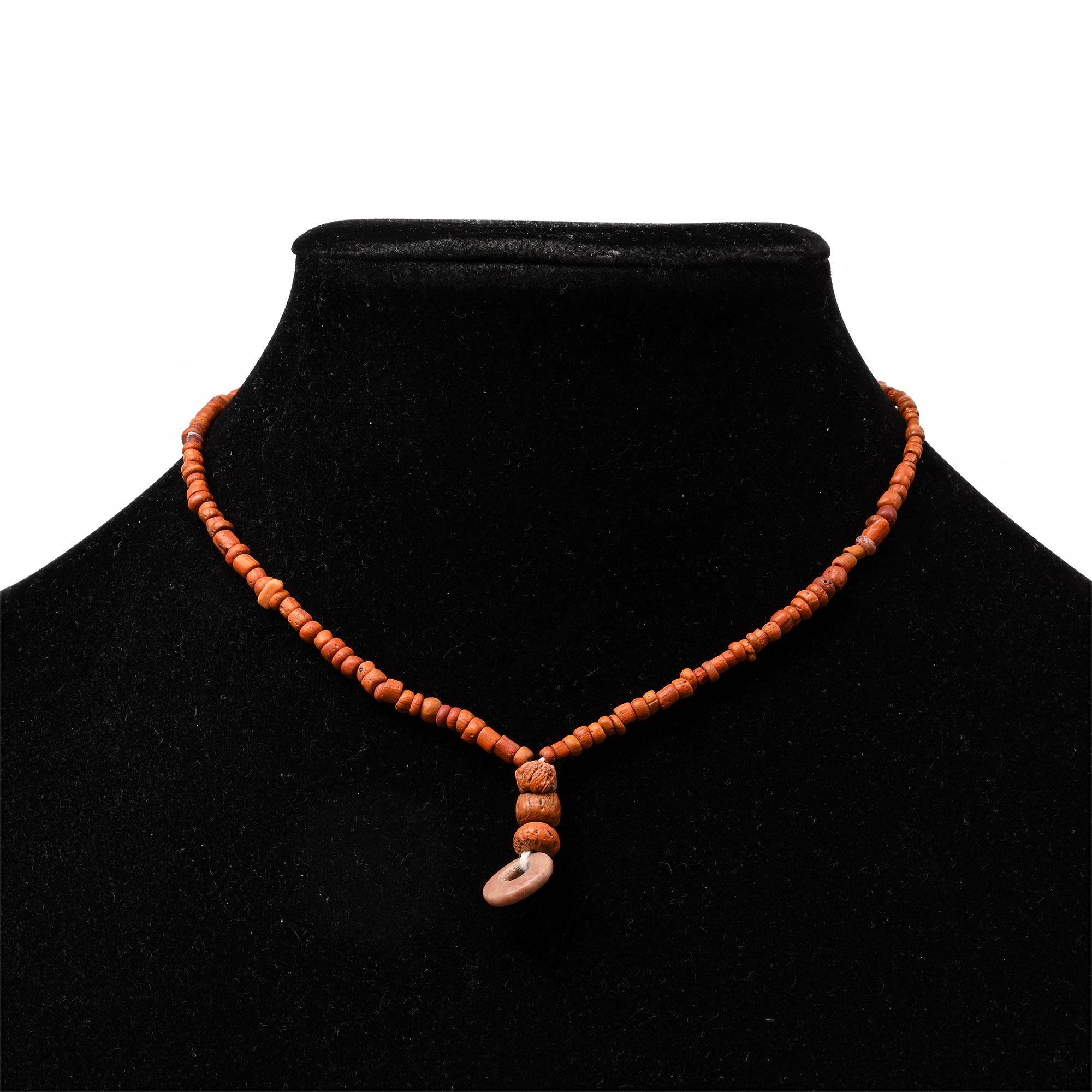 Roman Orange Glass Bead Necklace String