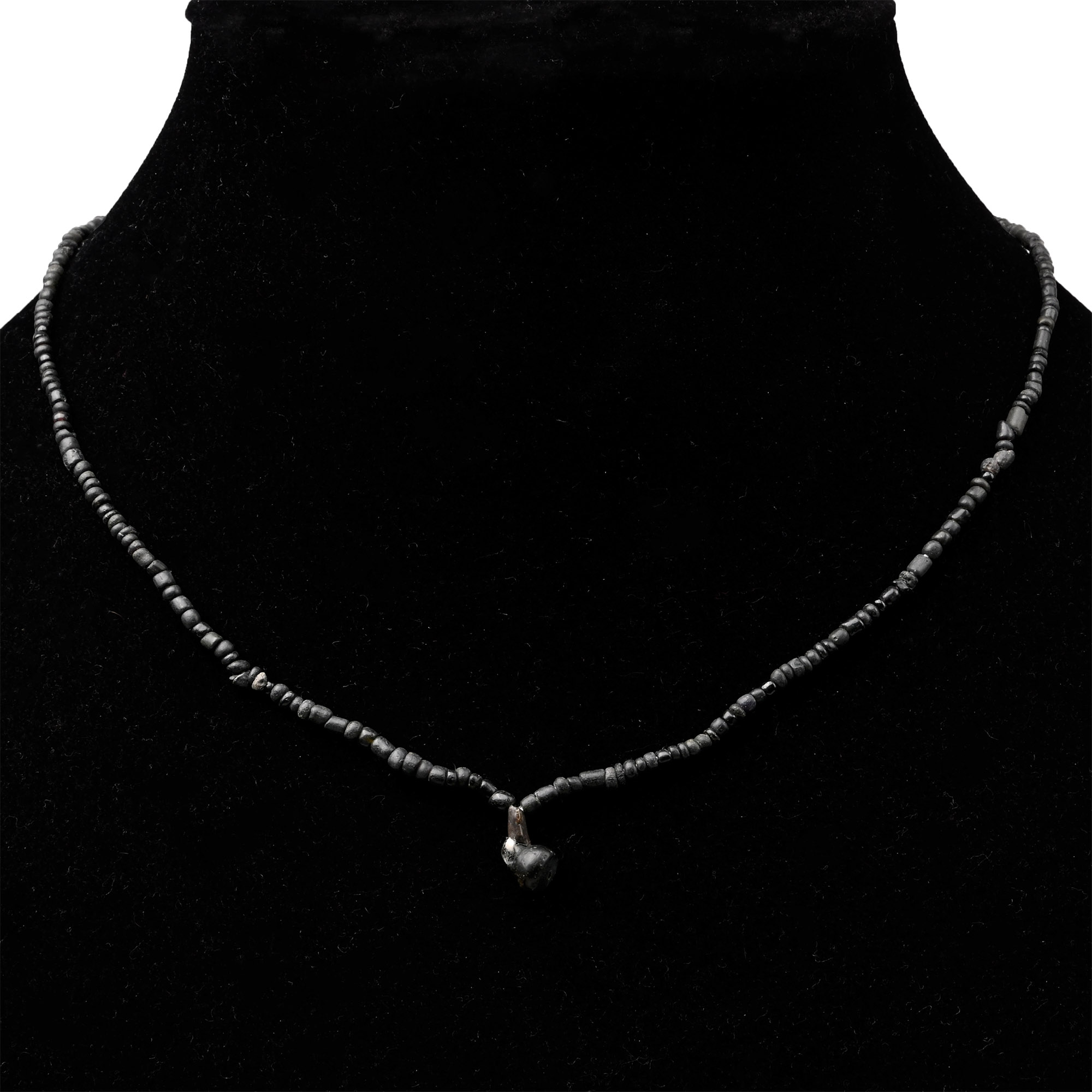 Roman Black Glass and Other Bead Necklace String
