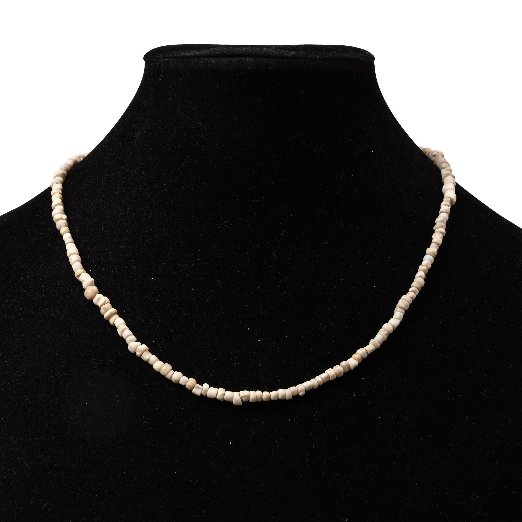 Western Asiatic White Stone Bead Necklace String