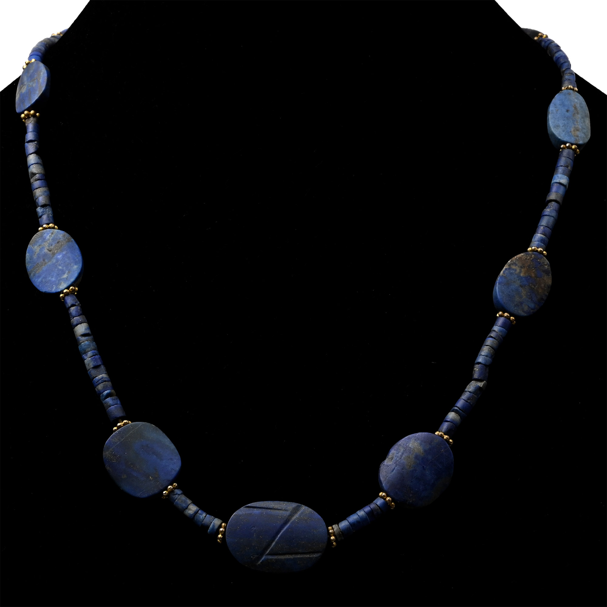 Western Asiatic Style Lapis Lazuli Bead Necklace String