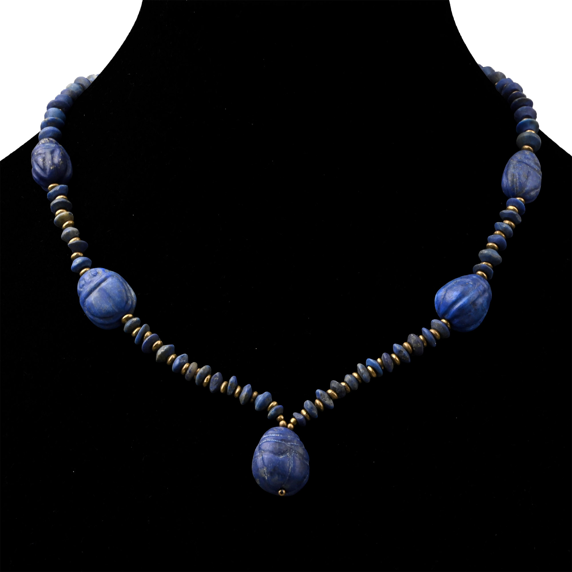 Western Asiatic Style Lapis Lazuli Bead Necklace String