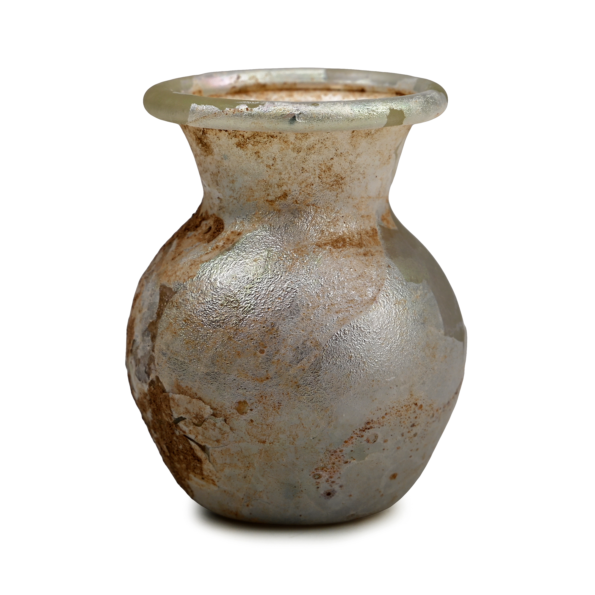 Roman Iridescent Glass Jar