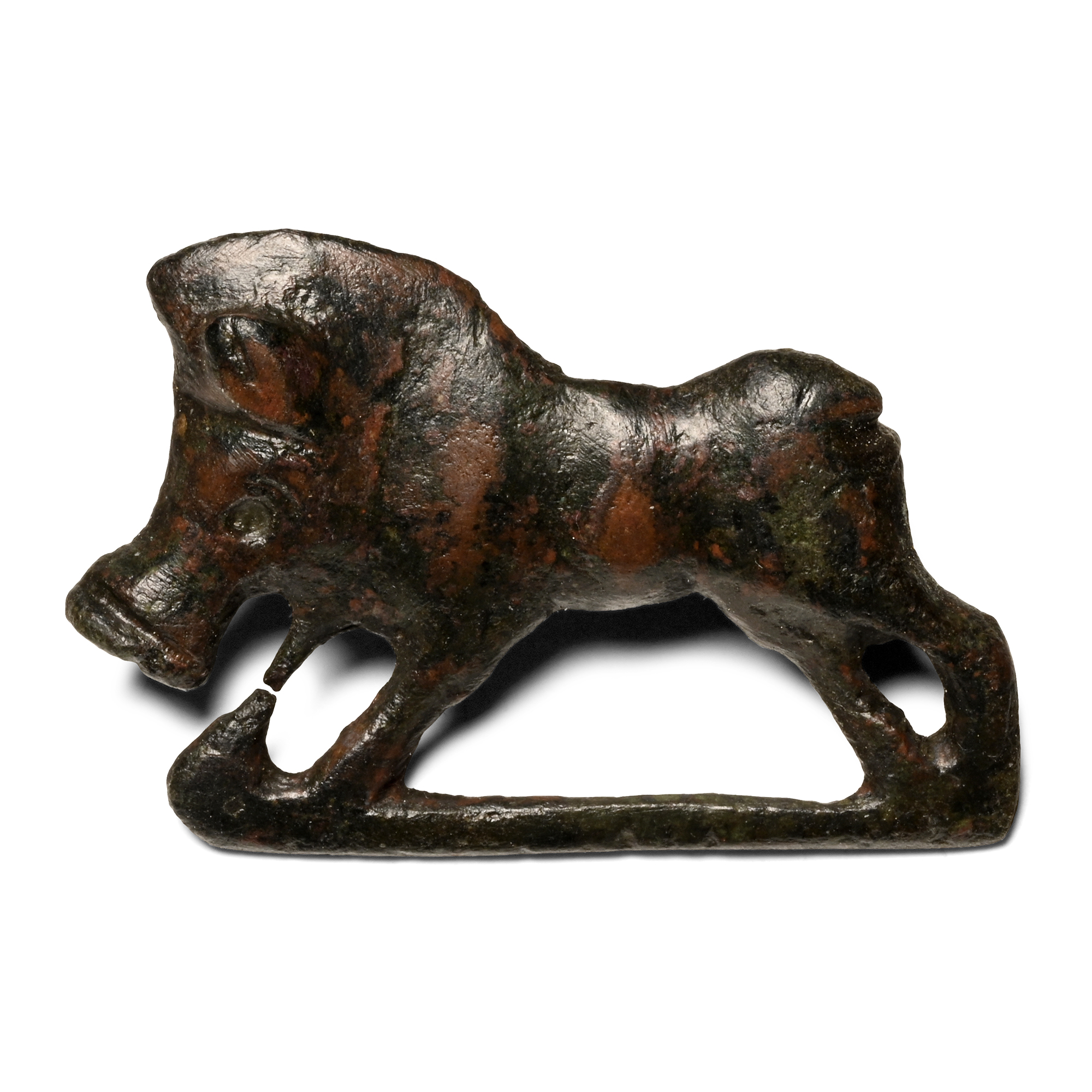Roman Bronze Boar Plate Brooch