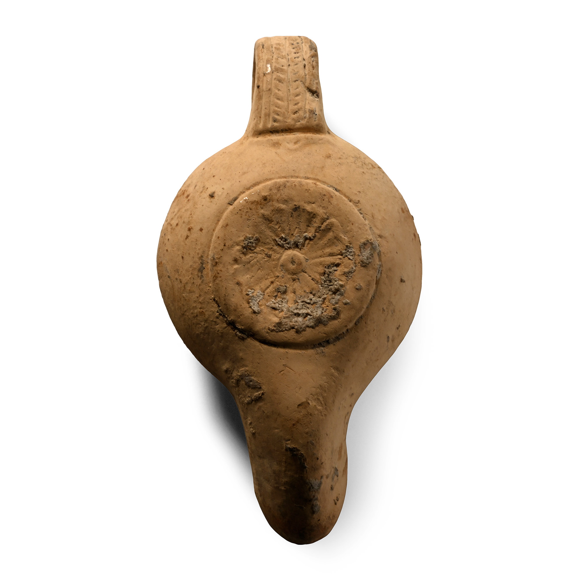 Roman Looped Terracotta Oil Lamp