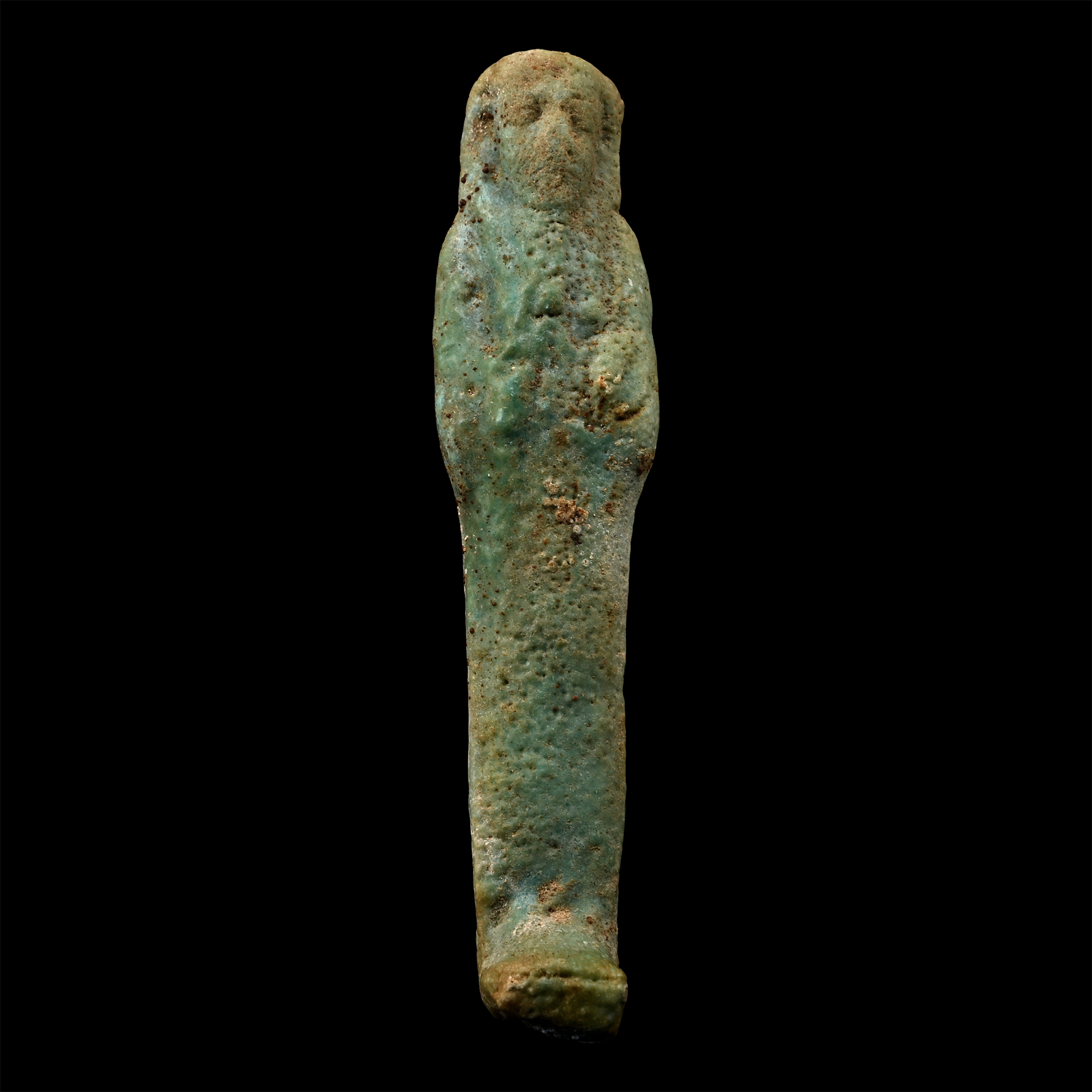 Egyptian Blue Glazed Faience Shabti Figure