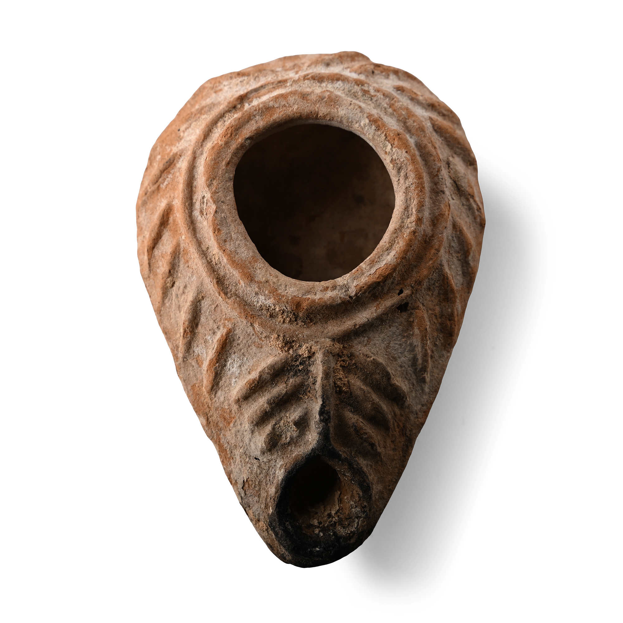 Late Roman Terracotta Slipper Oil Lamp