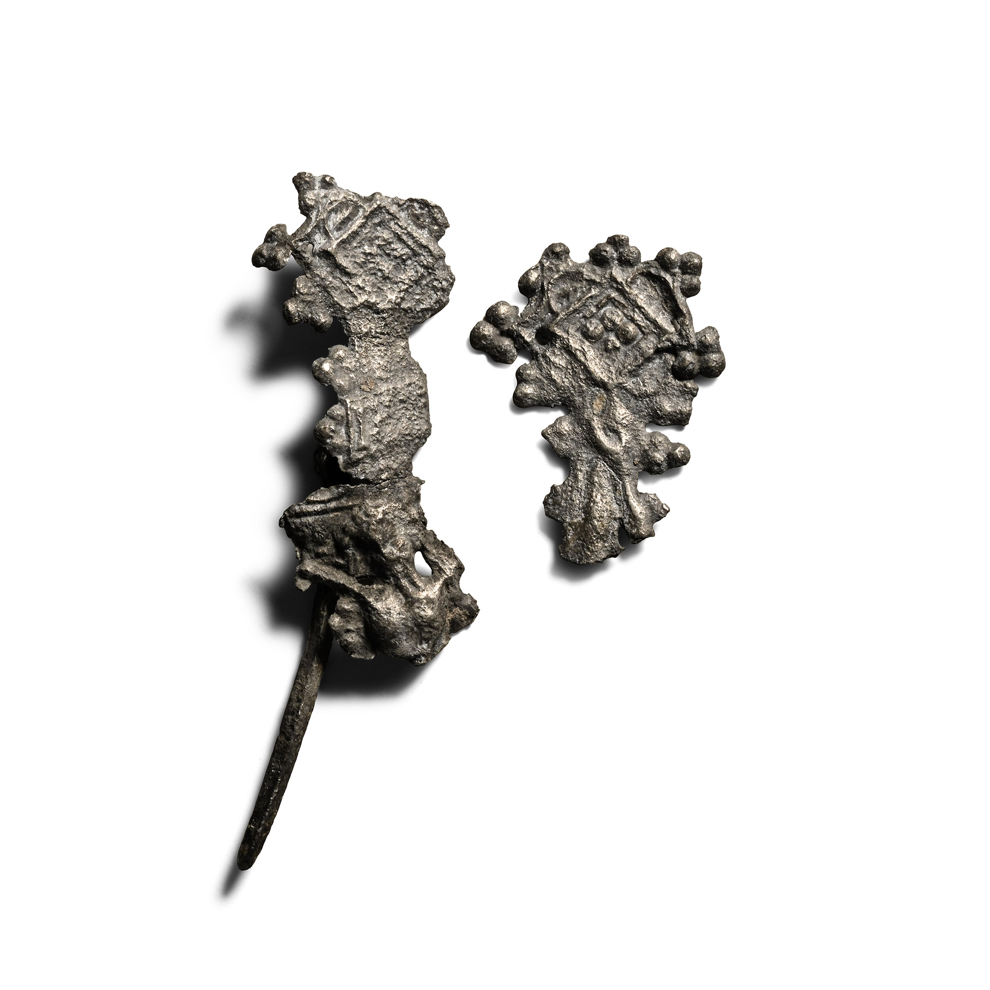 Medieval Pewter Pilgrim's Badge with Christ on Crucifix