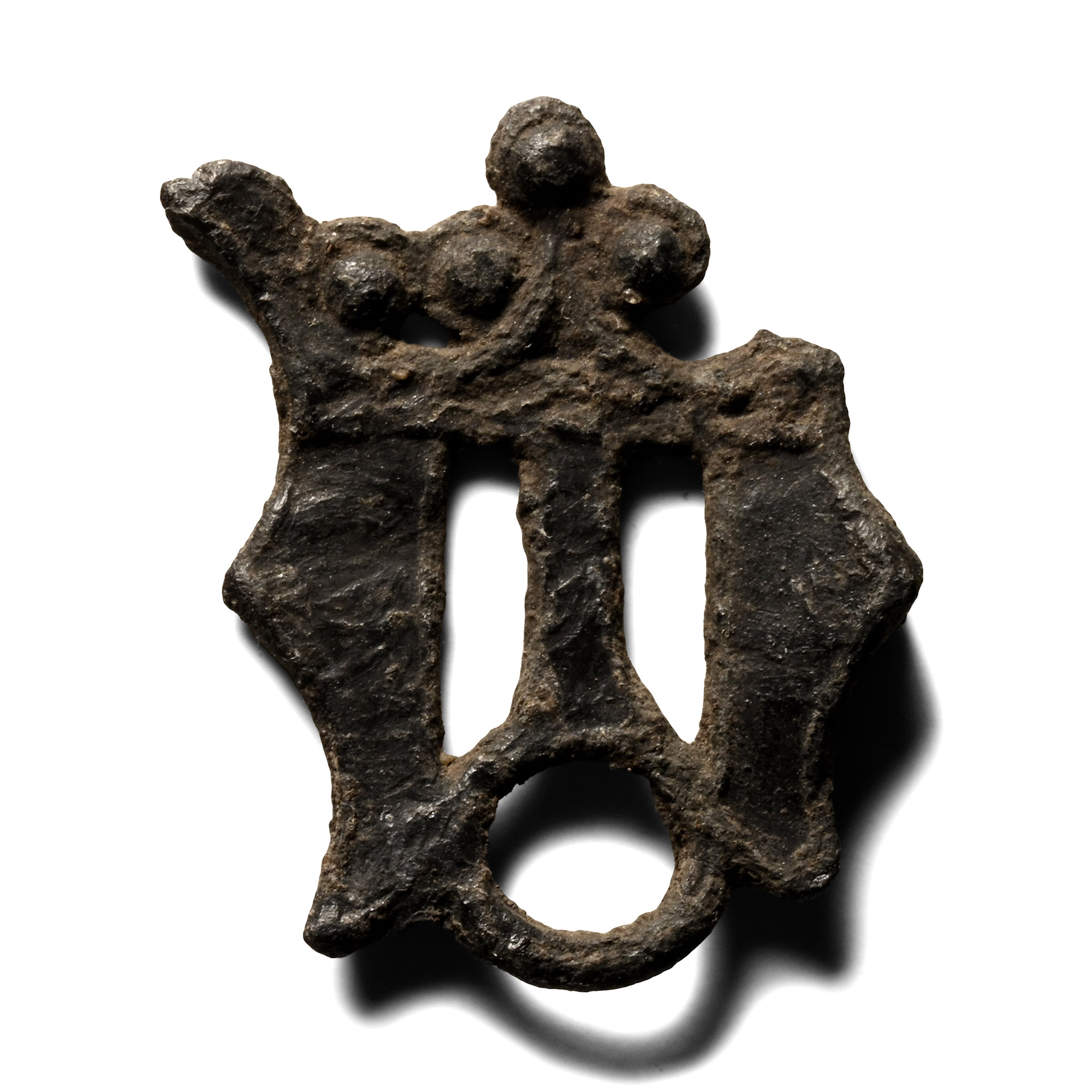 Medieval Pewter Pilgrim's Badge with 'M' for Maria