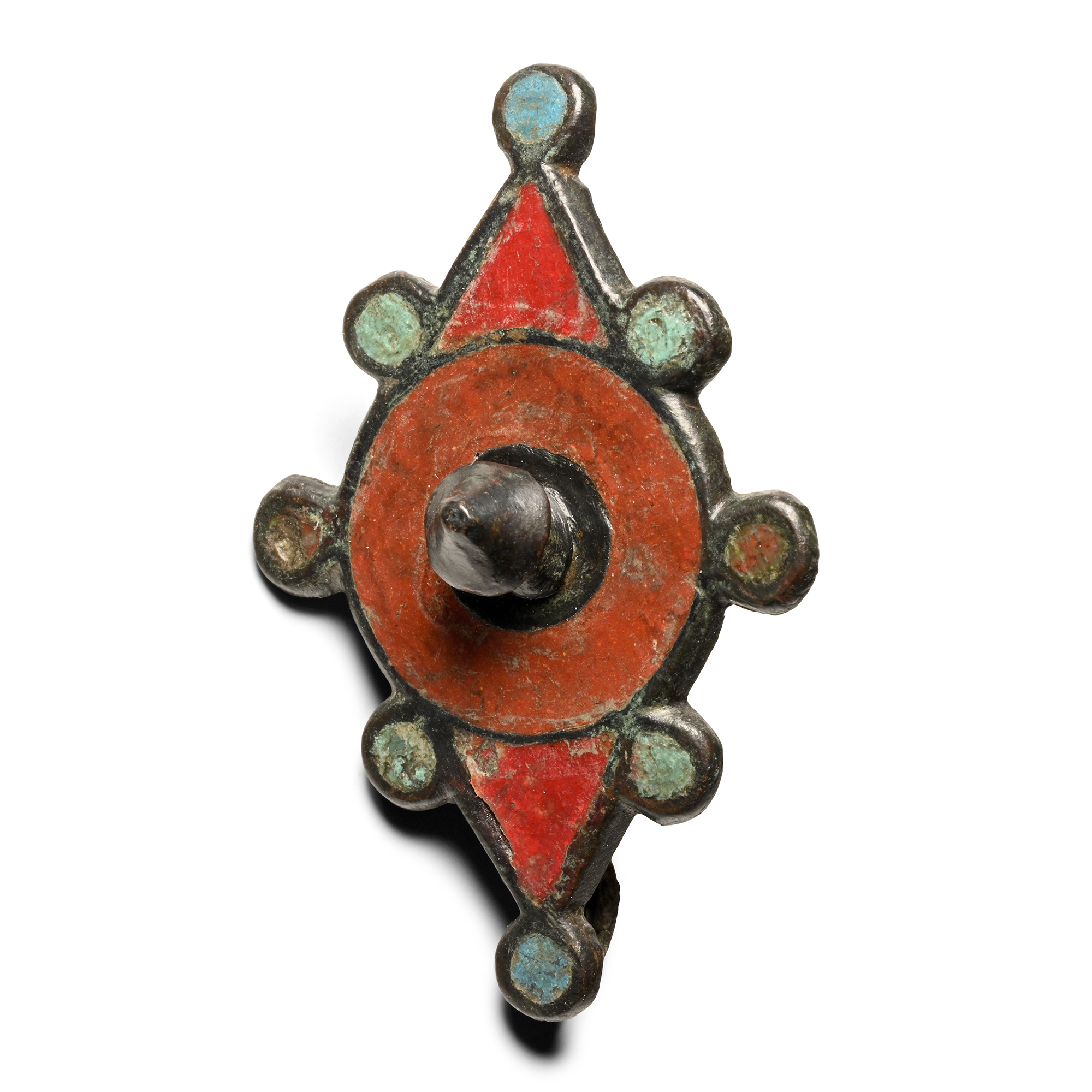 Roman Enamelled Bronze Plate Brooch