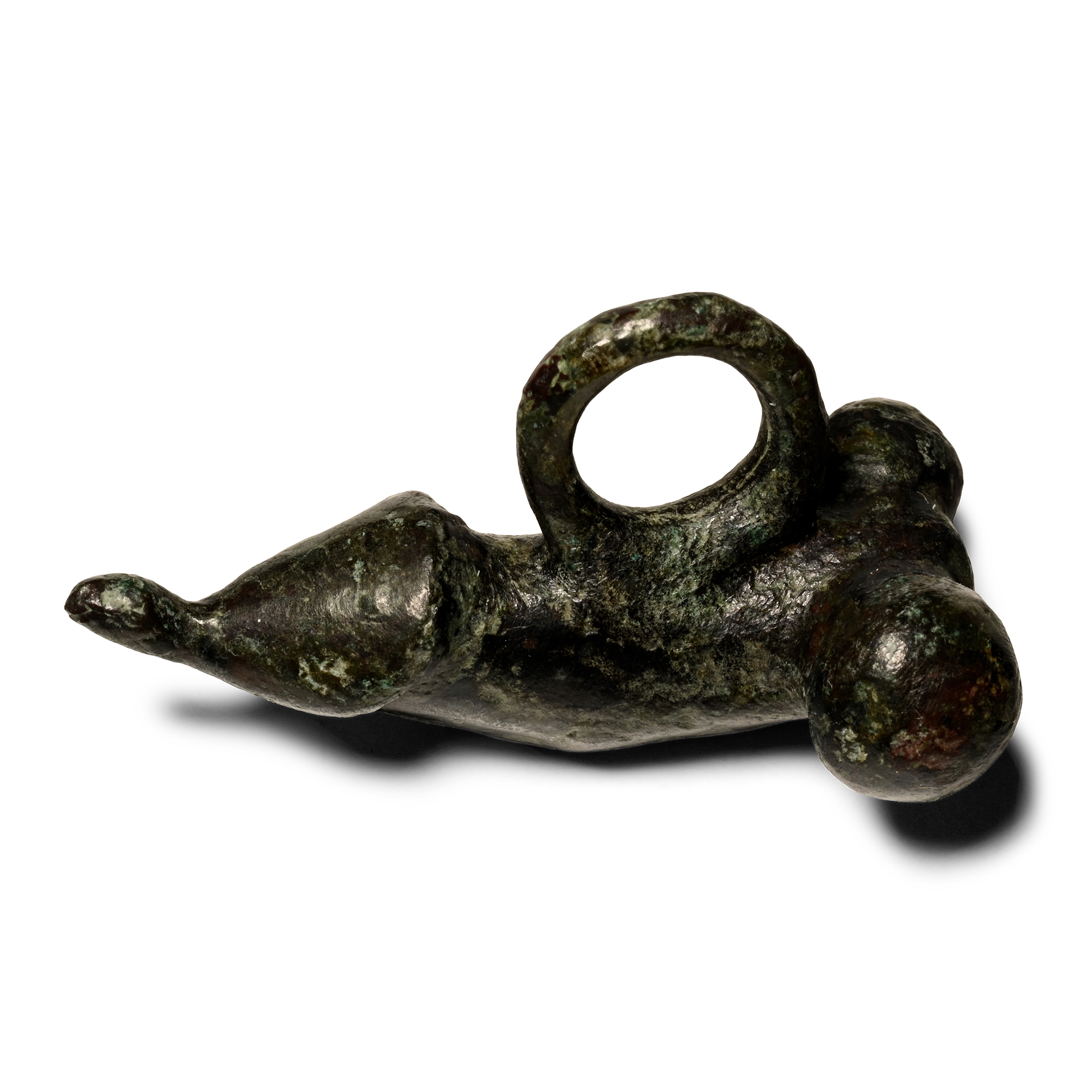 Roman Bronze Phallic Pendant