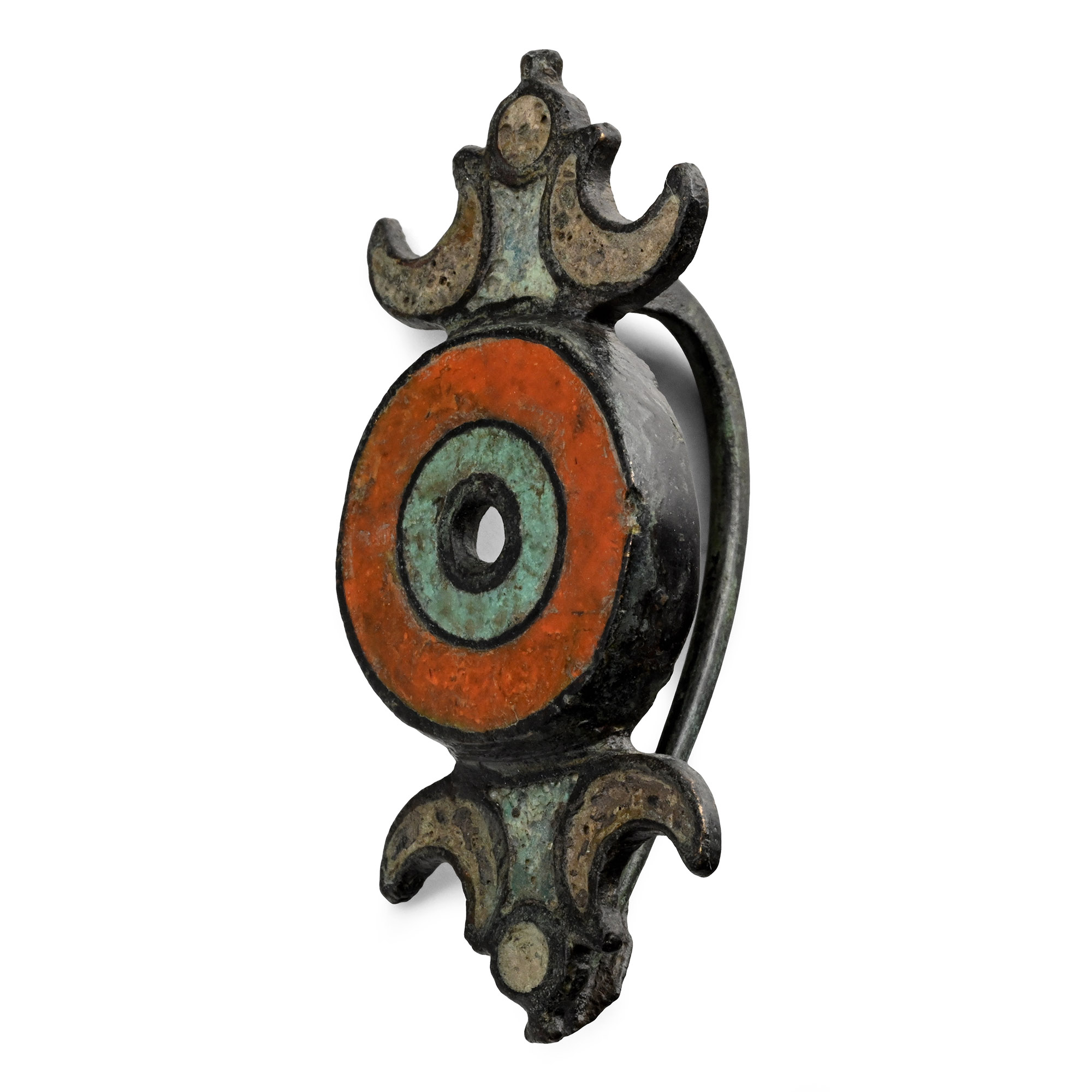 Large Roman Enamelled Bronze Plate Brooch