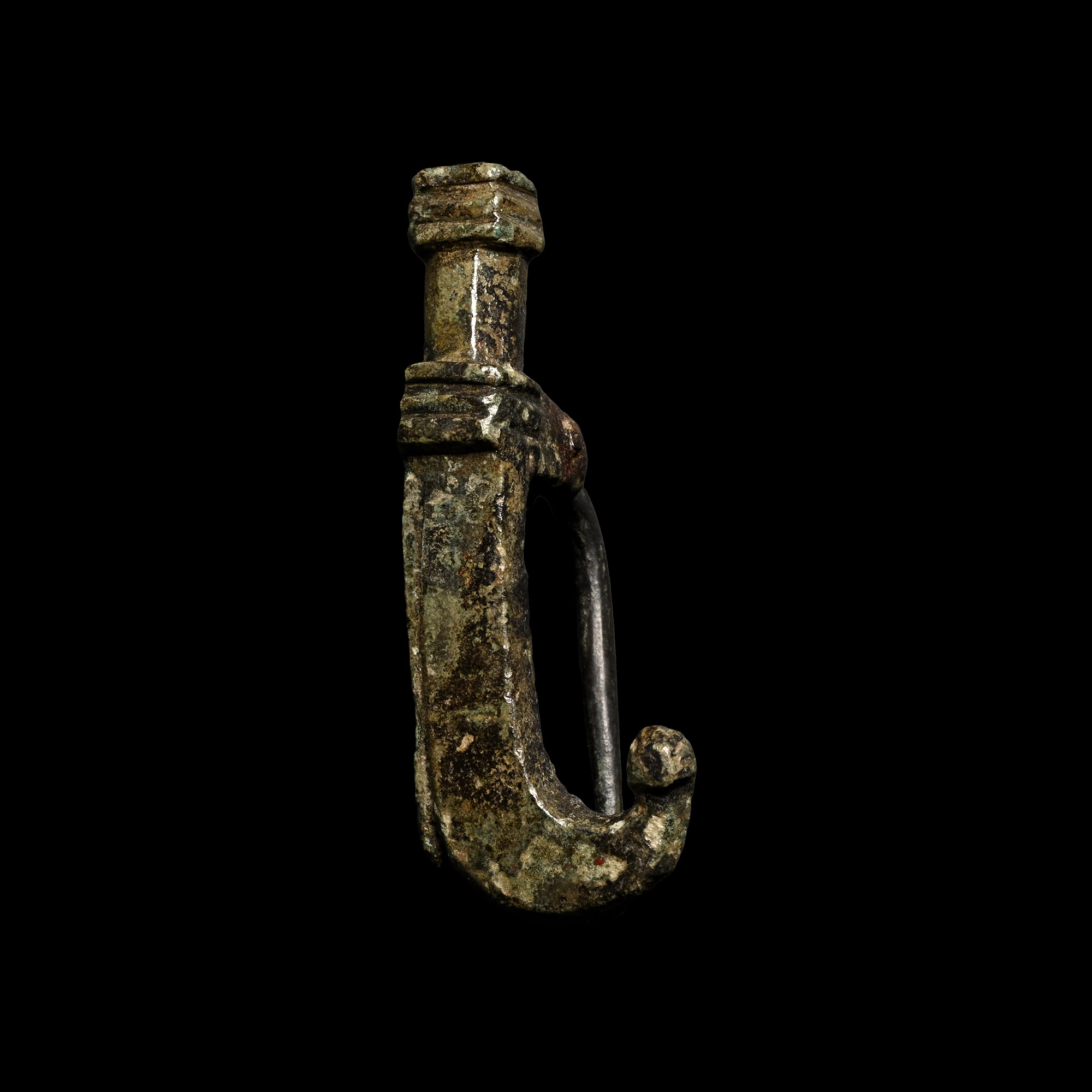 Roman Bronze Dagger Plate Brooch