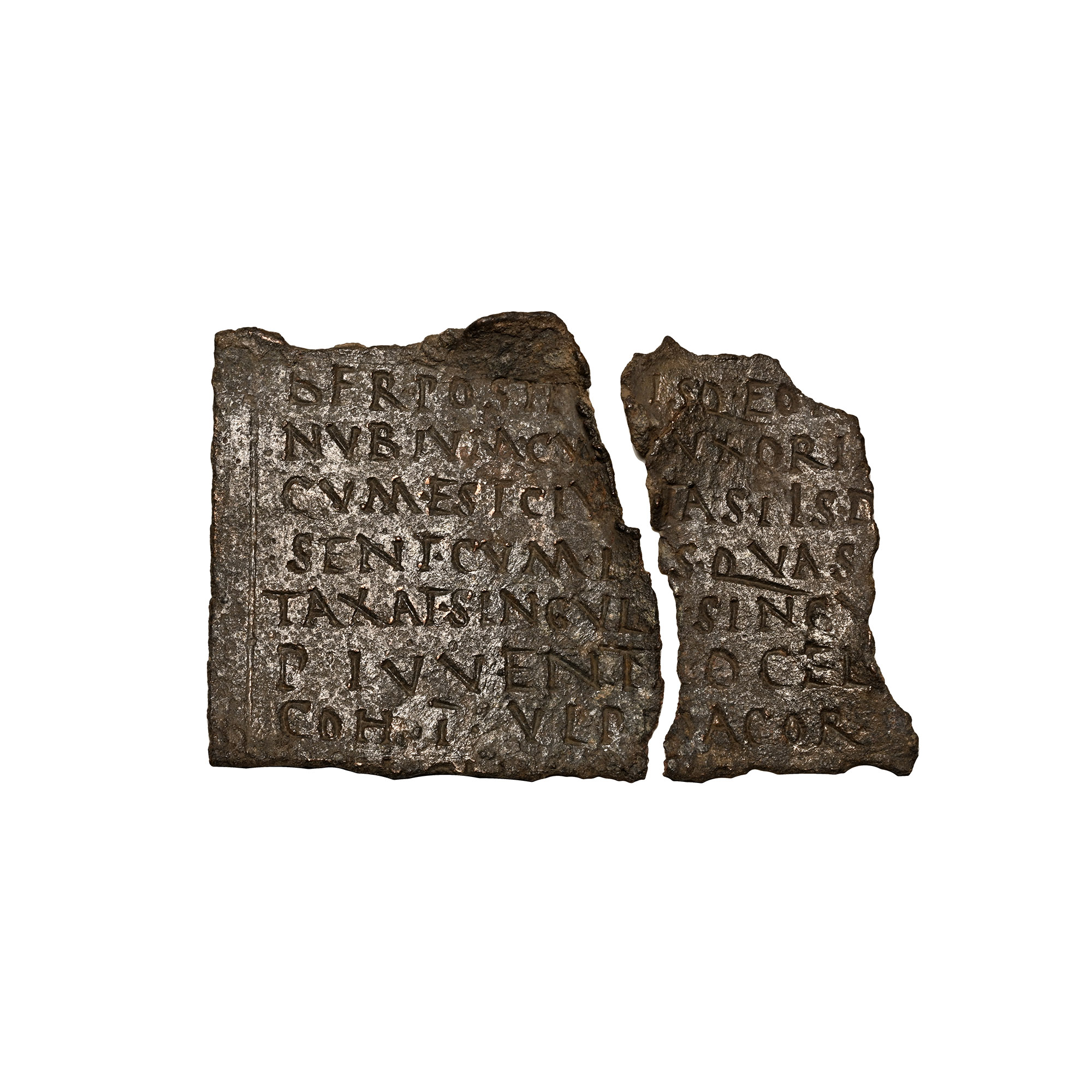 Roman Bronze Military Diploma Fragments for a Soldier of the Cohors I Ulpia Dacorum