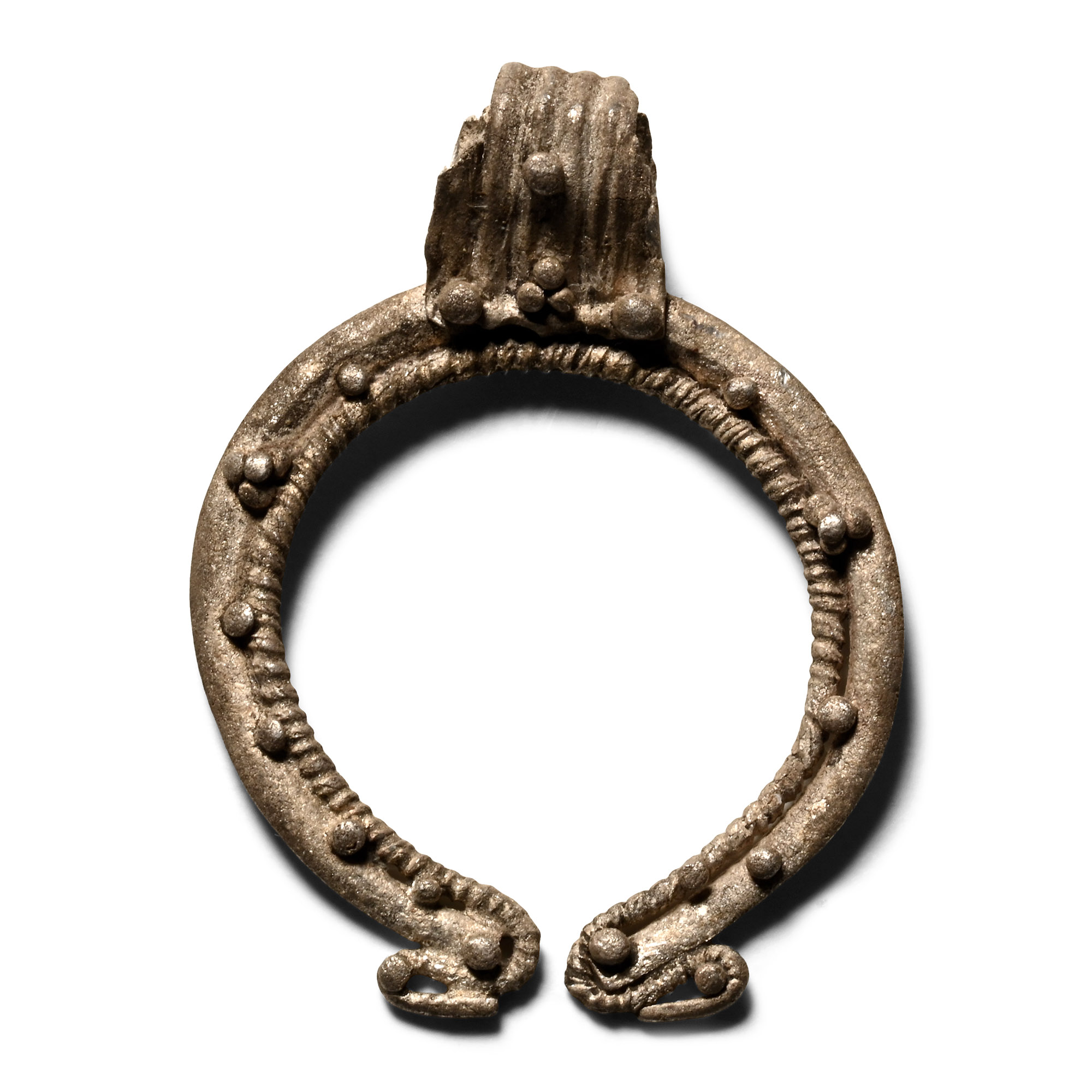 Roman Silver Lunar Pendant