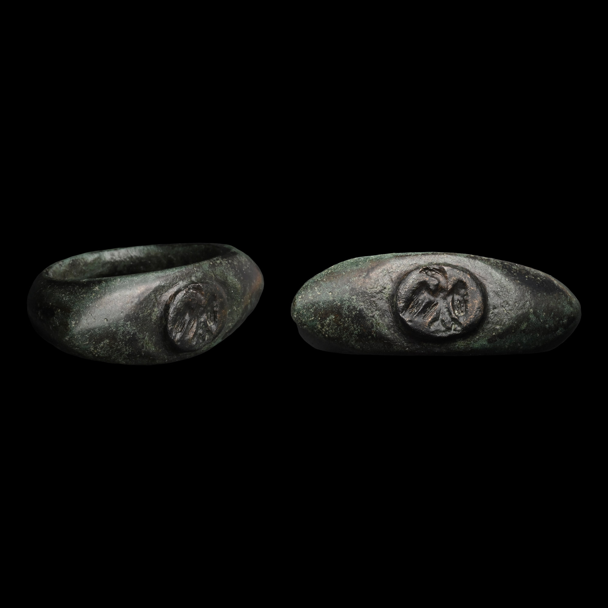 Roman Bronze Military Ring with Spread Eagle