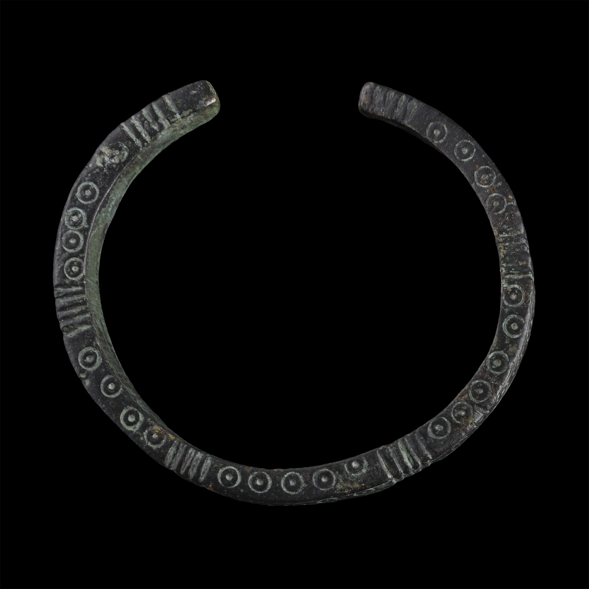 Roman Bronze Decorated Armilla Bracelet