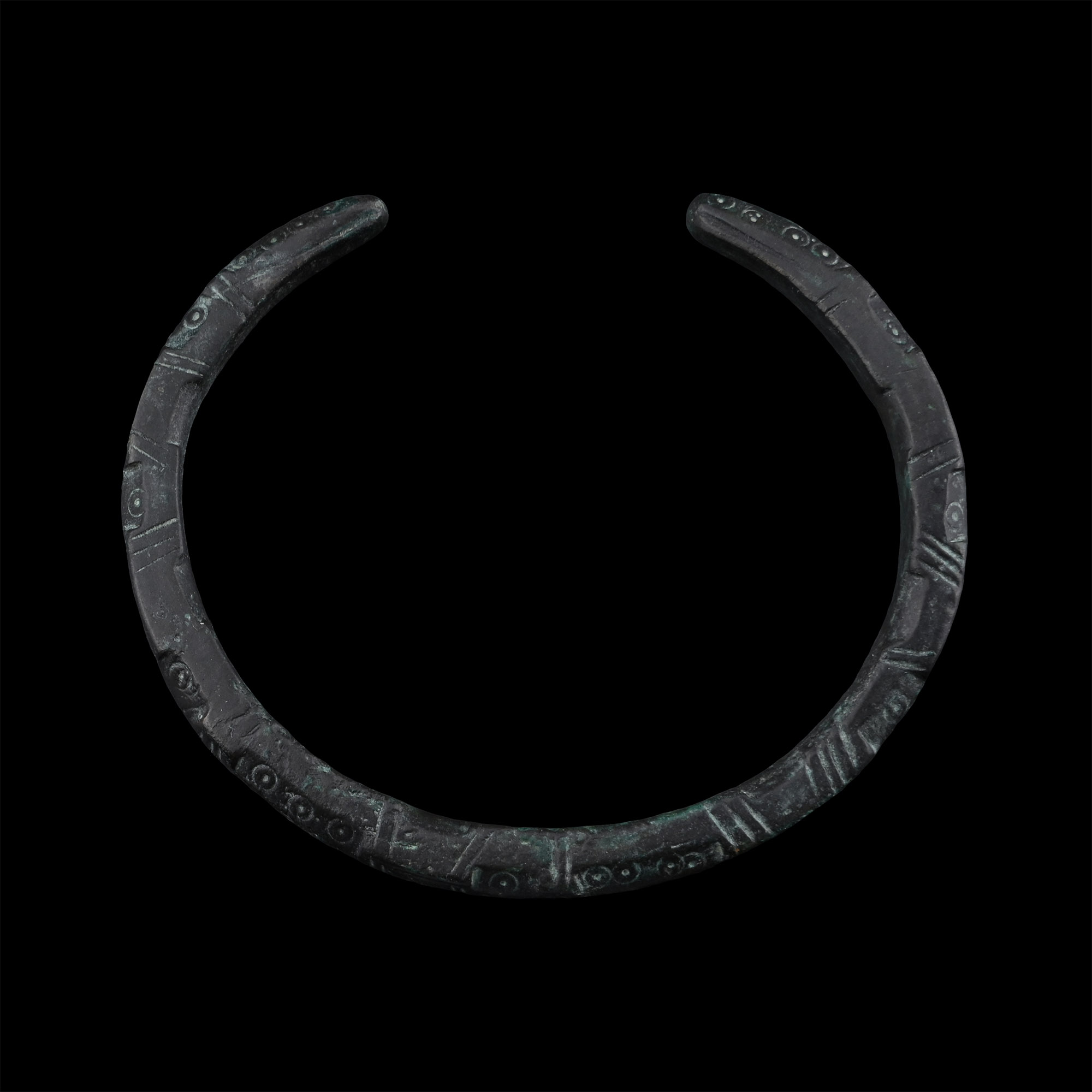 Roman Bronze Decorated Armilla Bracelet
