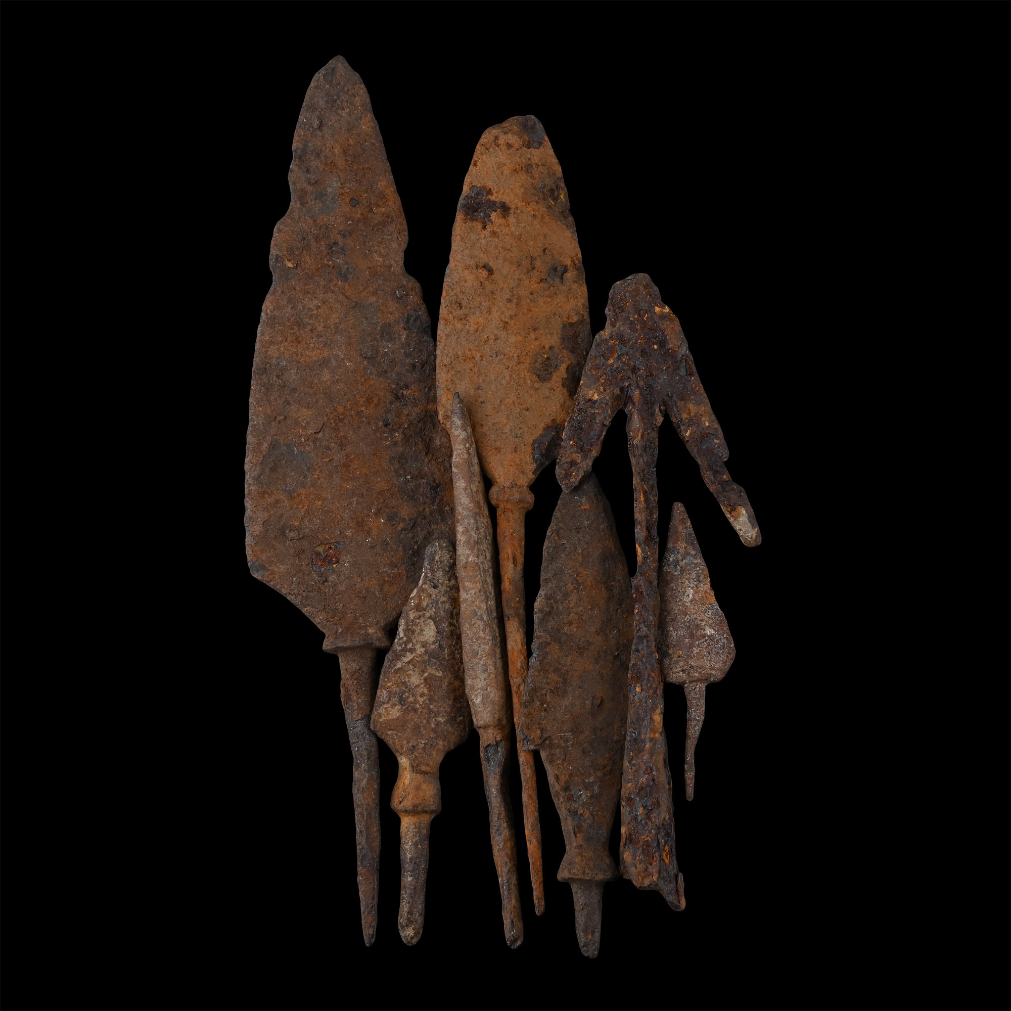 Roman to Medieval Iron Arrowhead Collection