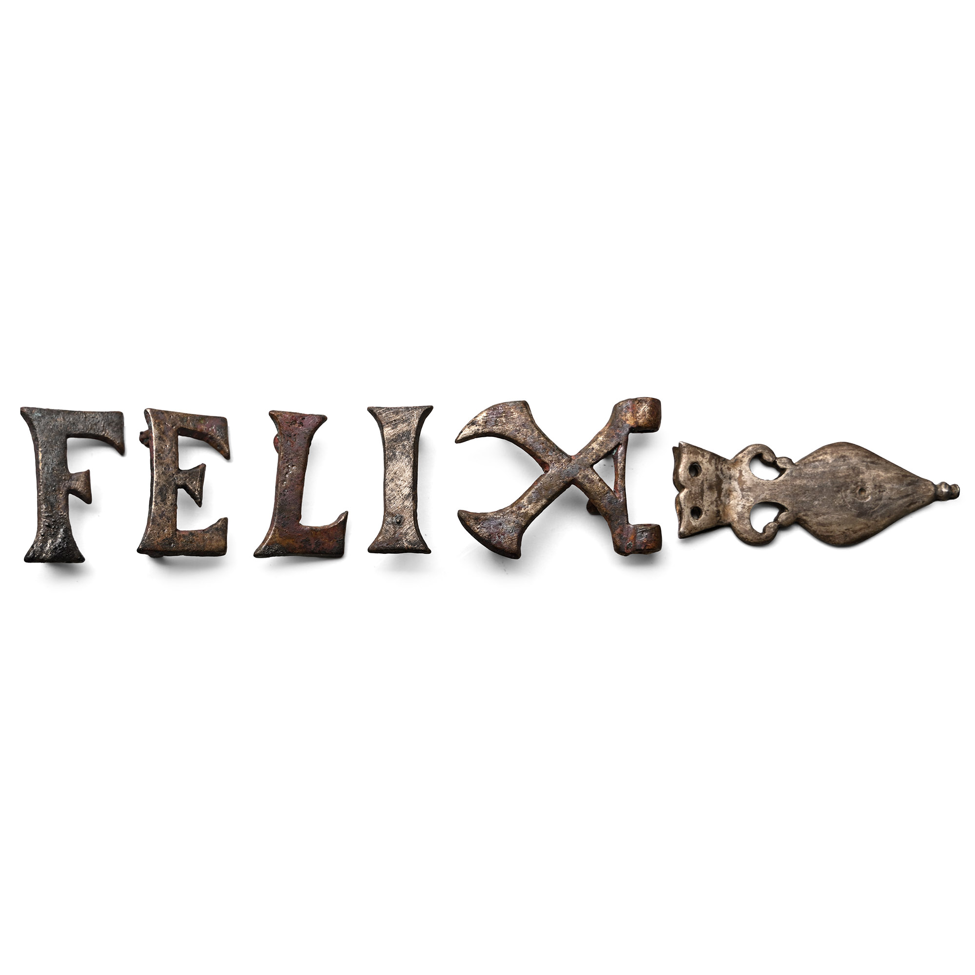 Roman Silver Military 'Use This with Good Fortune' Belt Mount Group