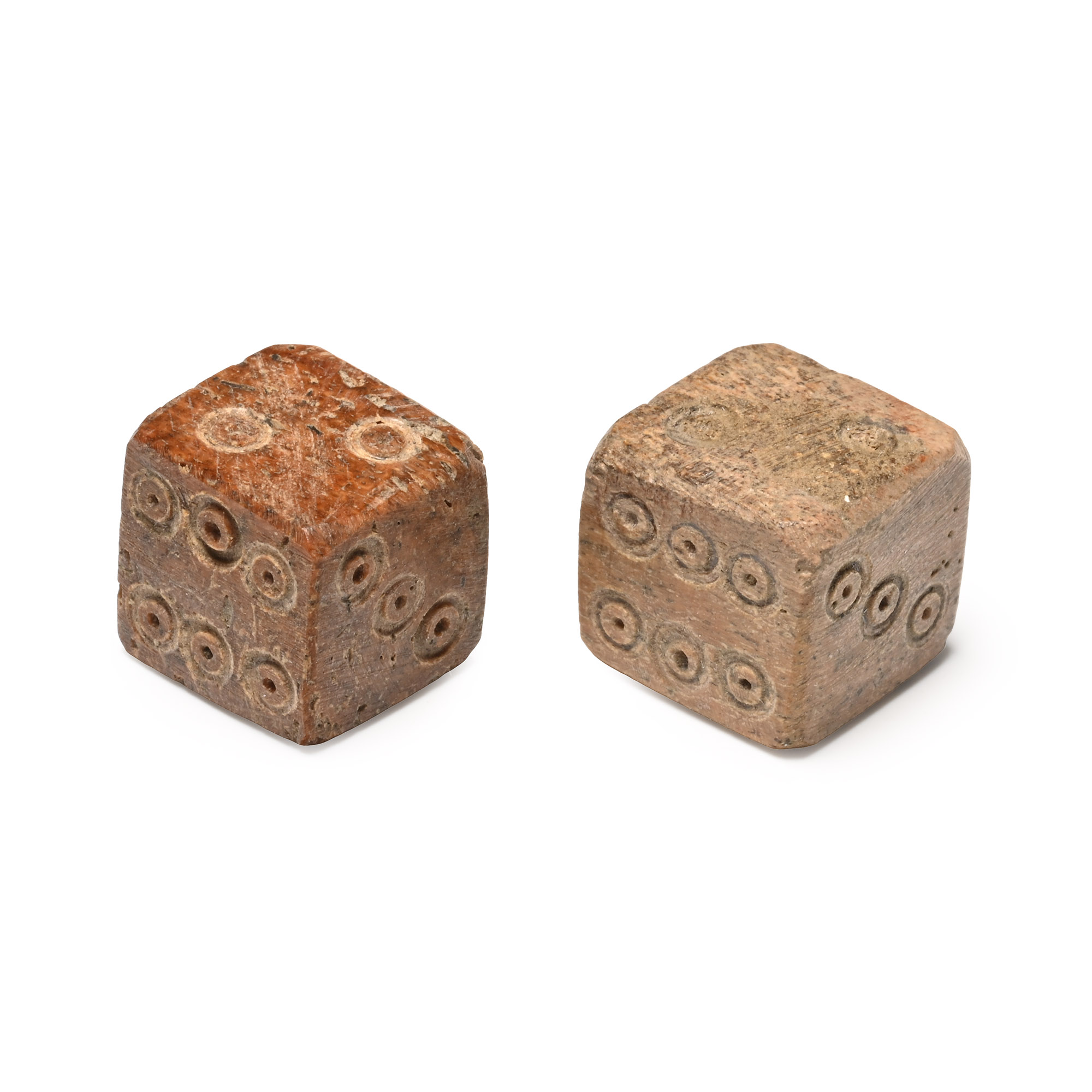 Roman Bone Gaming Dice Pair
