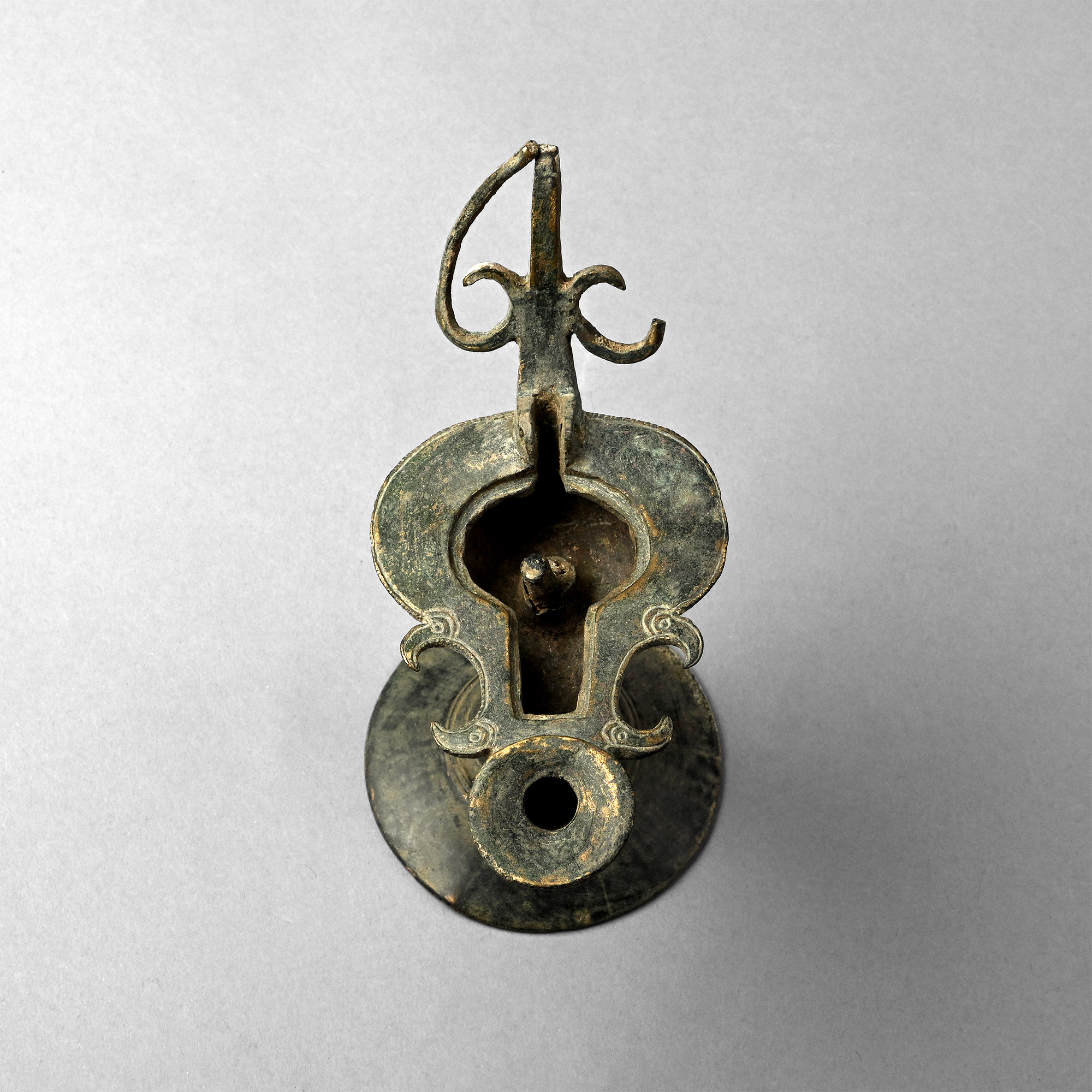 Late Roman Bronze Lamp and Stand