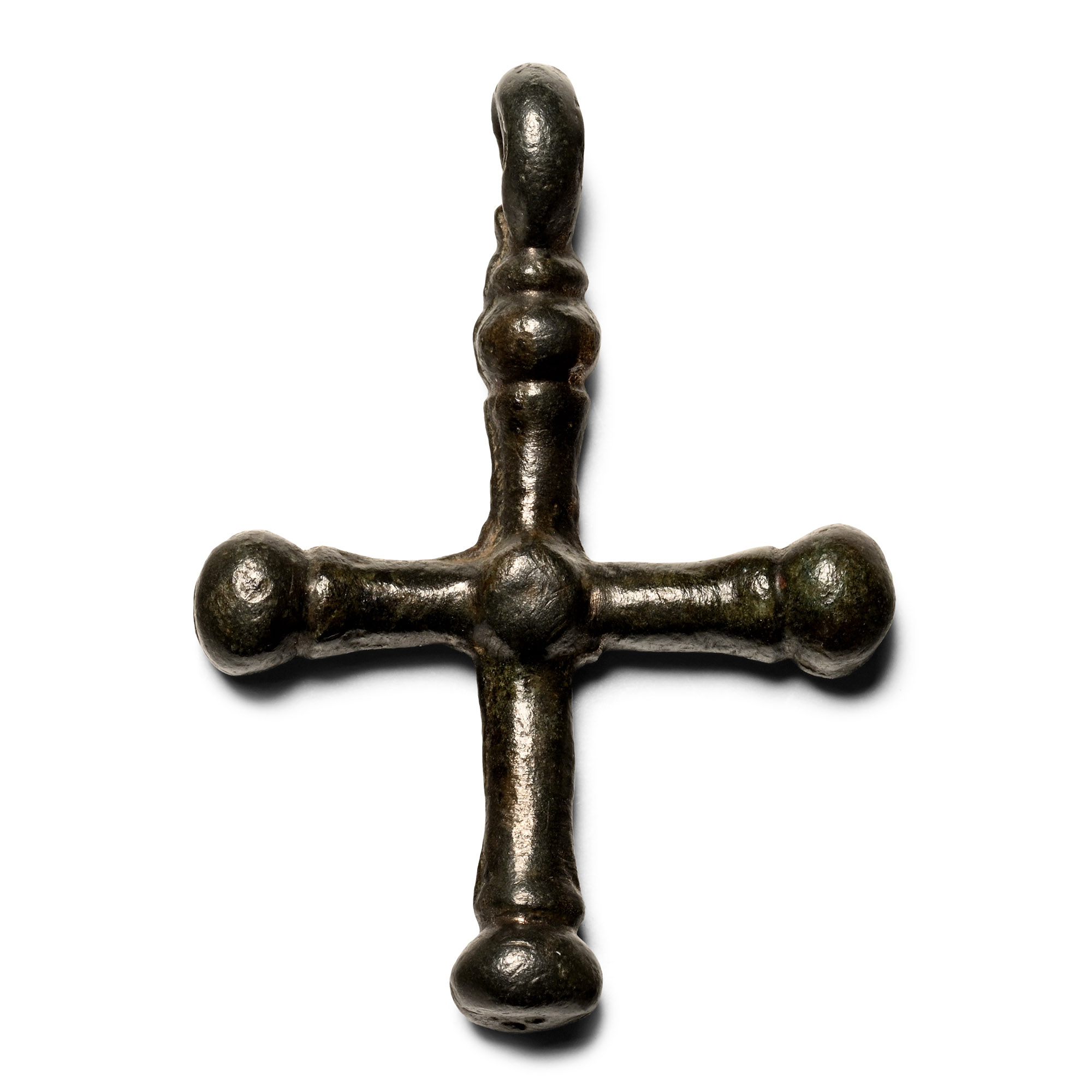 Byzantine Bronze Cross Pendant